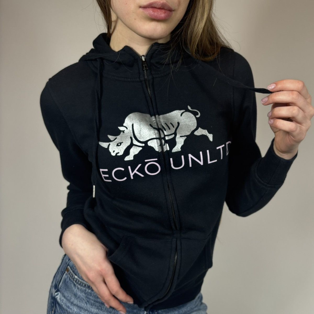 Ecko Unltd. Vintage Y2K Ecko Unltd Big Logo Zip Hoodie Rap Sk8 Style 90s Size S / US 4 / IT 40 - 2 Thumbnail