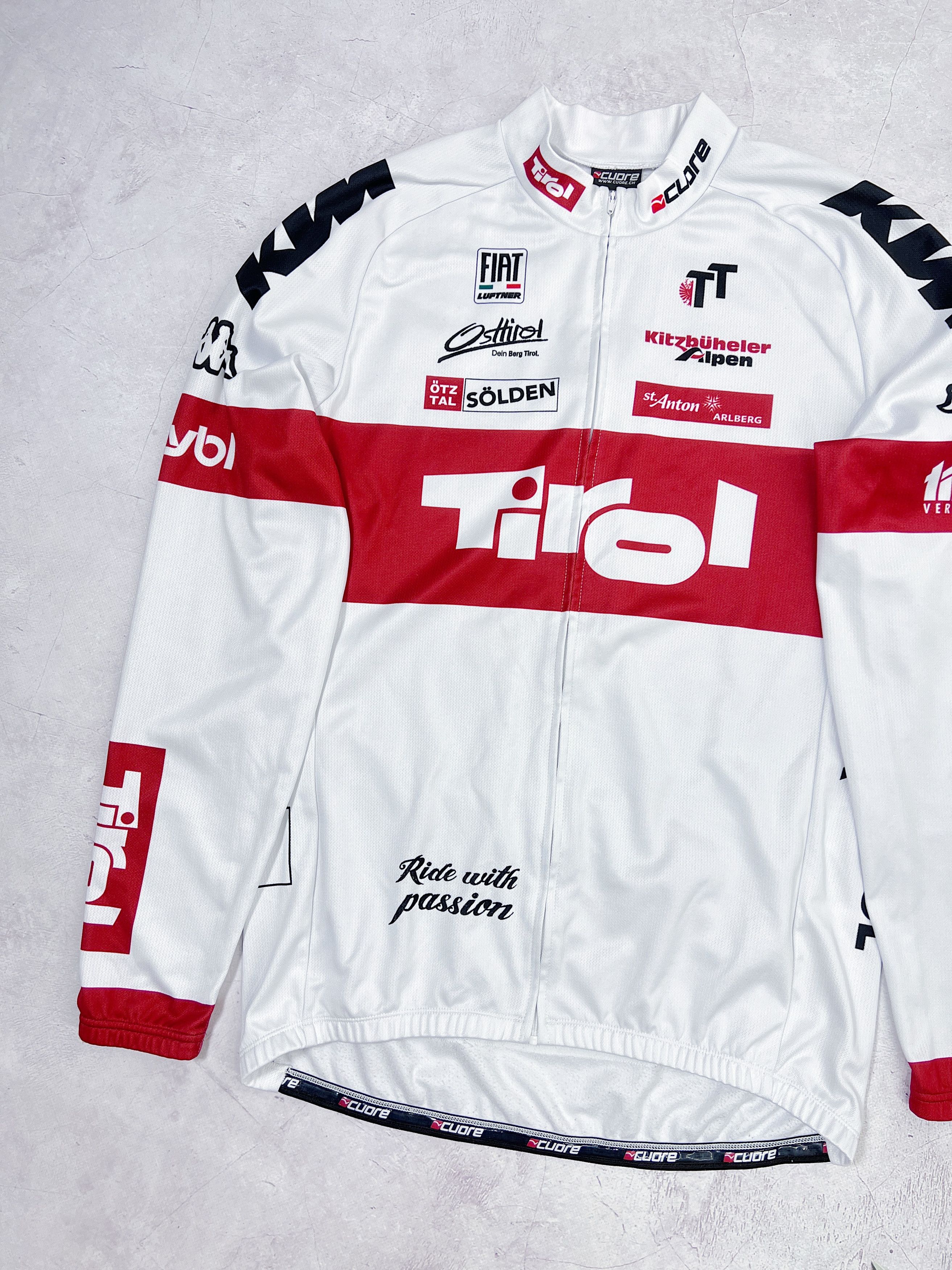 Vintage Cuore Tirol Warm Cycling Jersey FIAT KTM Size US M / EU 48-50 / 2 - 2 Thumbnail