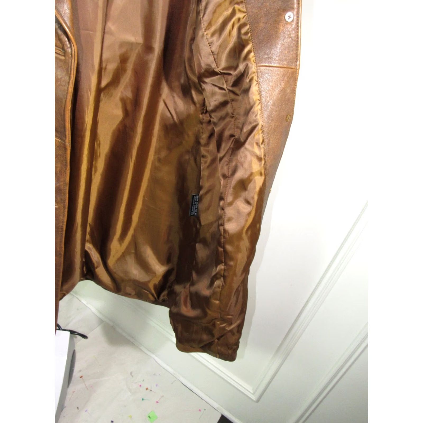 J Brand VINTAGE R&O Brand Coat Leather Women XL Distressed Brown Trench Coat Size XL / US 12-14 / IT 48-50 - 7 Thumbnail