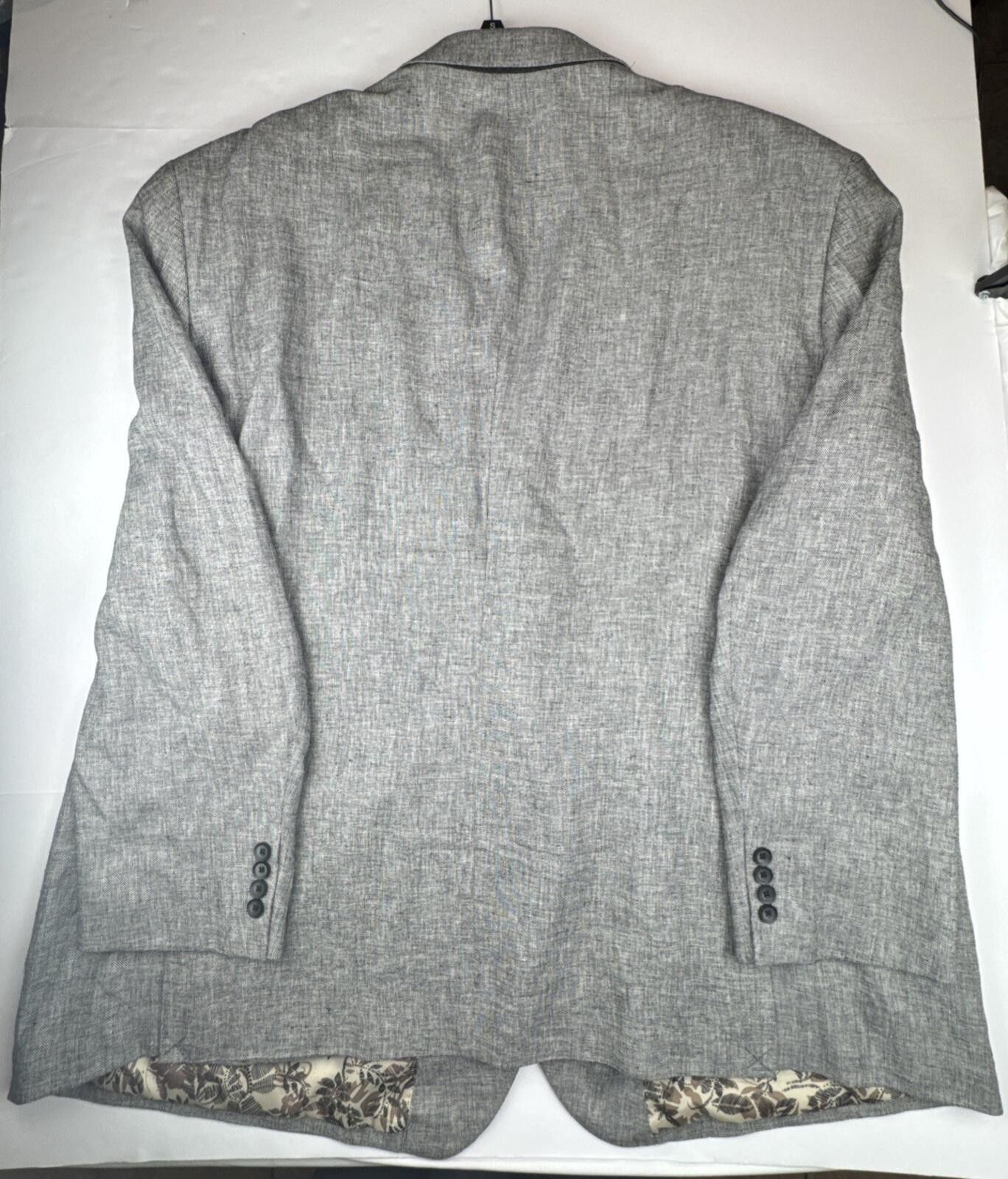 Other Oak Hill Linen Blend Blazer 2 Button Floral Lined 4XLT 58/60 Size 54R - 2 Thumbnail