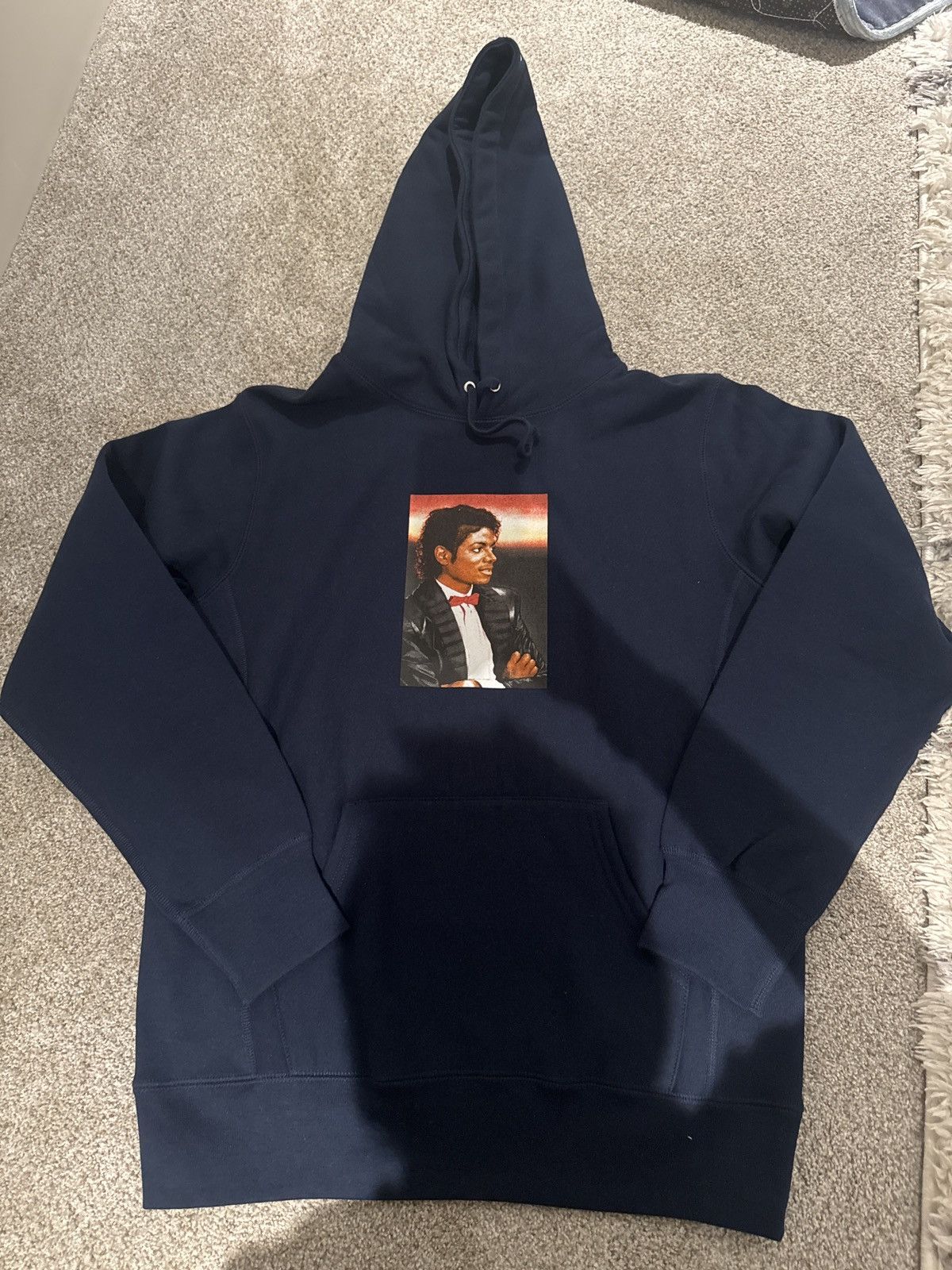 Supreme Navy Supreme Michael Jackson Hoodie Size US M / EU 48-50 / 2 - 1 Thumbnail