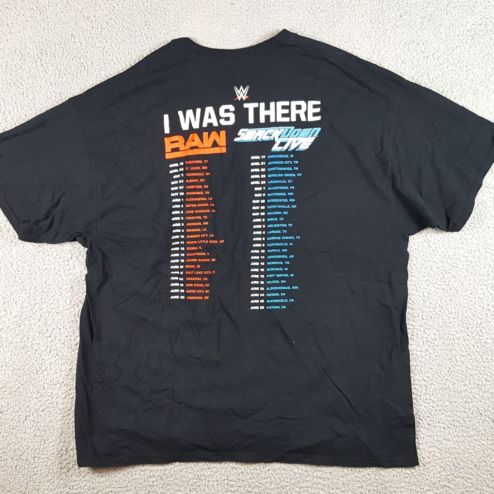 Olive VINTAGE WWE T-Shirt SmackDown Raw Wrestling Men 2XL Black Retro Cotton Crew Neck Short Sleeve Celebrating 90s 00s Mens Size US XXL / EU 58 / 5 - 4 Thumbnail