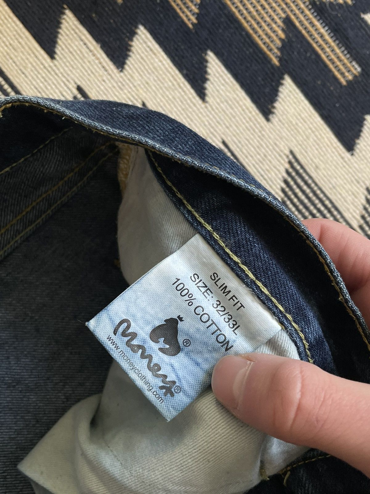 Japanese Brand × Vintage 💸MONEY DENIM BIG LOGO JEANS💸 Size US 32 / EU 48 - 12 Thumbnail