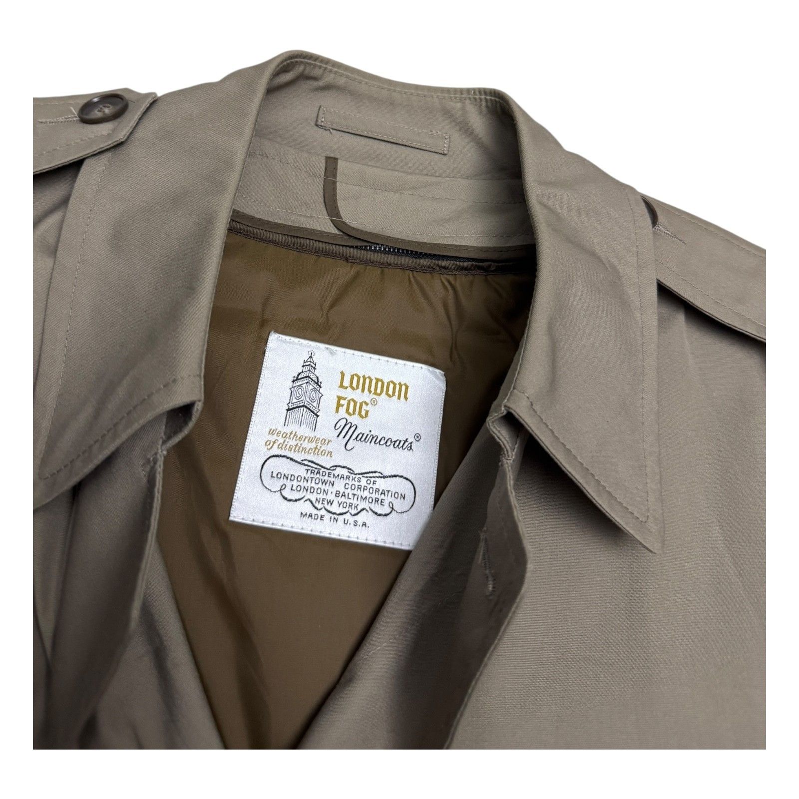 London Fog LONDON FOG Vintage Tan Luxury Winter Trench Coat 40R Size US L / EU 52-54 / 3 - 3 Thumbnail