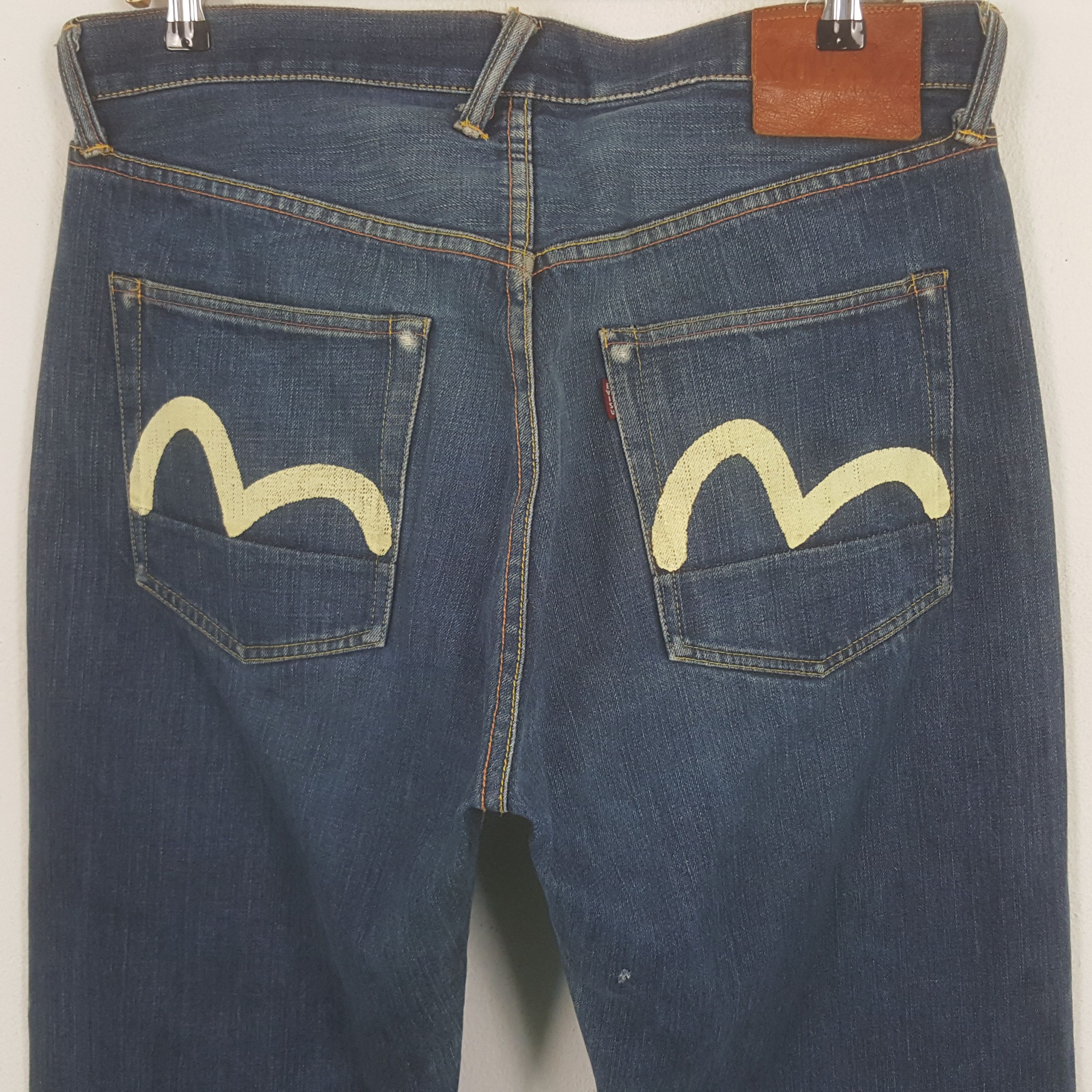 Evisu × Japanese Brand × Vintage Vintage Evisu Japanese Brand Daicock Custom Art Denim Jeans Size US 35 - 5 Thumbnail
