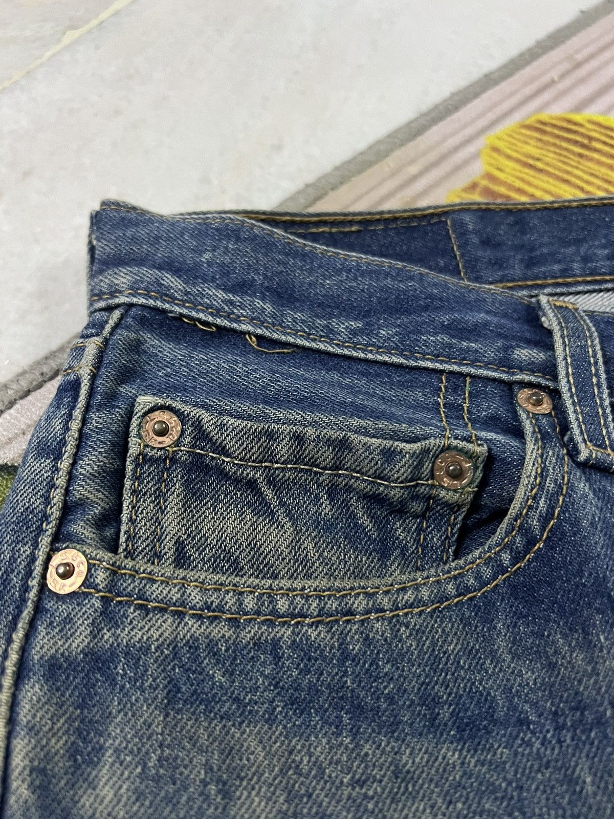 Levi's × Levi's Made & Crafted × Levi's Vintage Clothing VTG LEVIS 501XX MUD WASH BUTTON FLY DISTRESSED JEANS 💥 Size US 30 / EU 46 - 4 Thumbnail