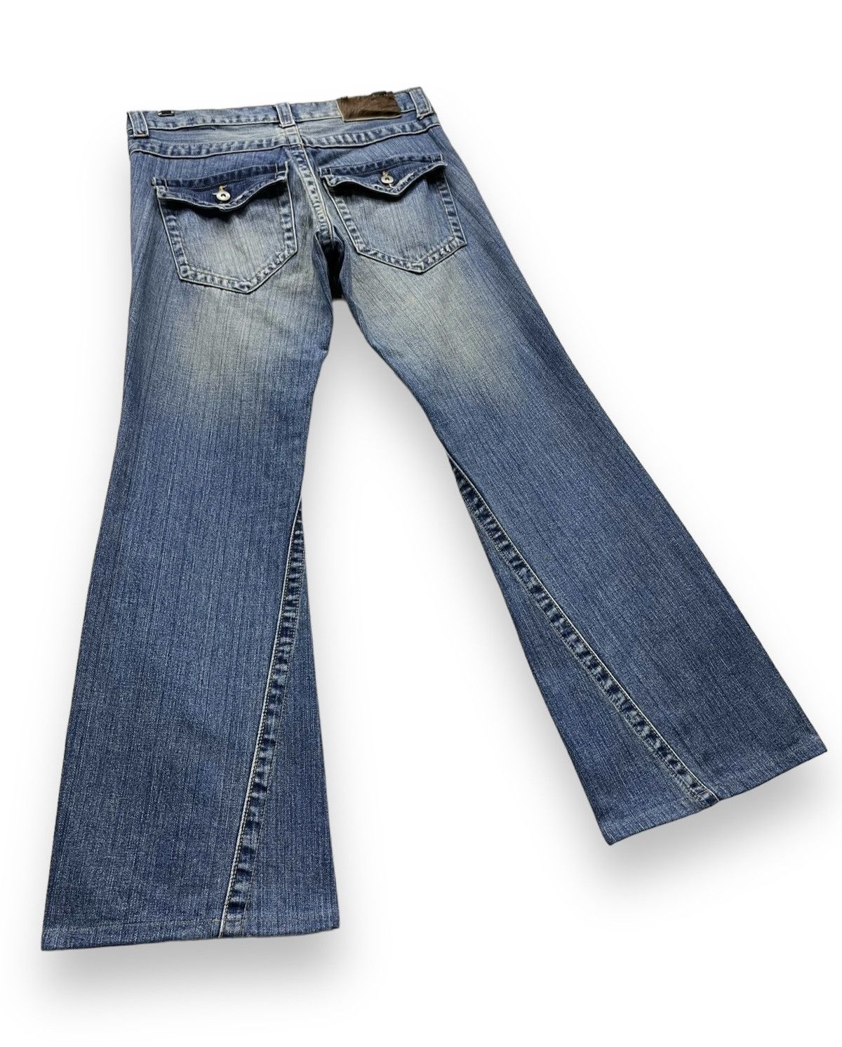 JUN MEN 🔥FYE🔥Vintage JUN MEN FADE OUT BLUE FLARE Jeans Size US 31 - 7 Thumbnail
