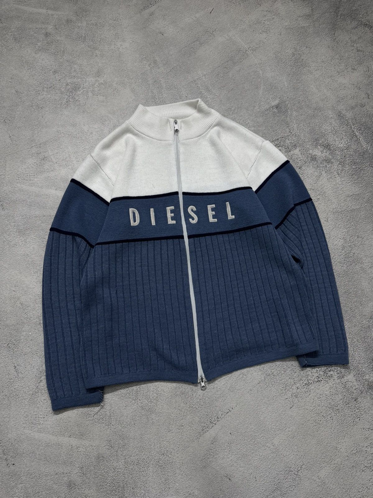 Diesel Vintage Y2K Diesel Big Logo Knit Sweater 00’s Size US M / EU 48-50 / 2 - 4 Thumbnail