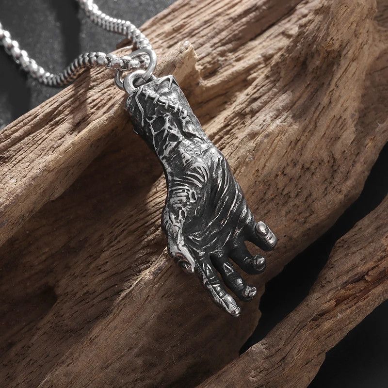 Jewelry Gothic Devil Hand Necklace Demon Size ONE SIZE - 3 Thumbnail