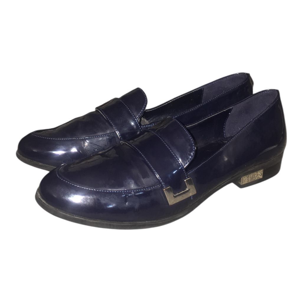Marc Fisher VINTAGE Marc Fisher Leather Loafer Navy Blue Slip-On Shoe 7M Size US 7 / IT 37 - 3 Thumbnail
