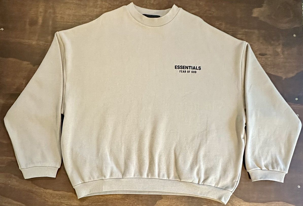 Fear of God Fear of God Essentials Desert Sand Crewneck (FW24)-XL -BNWT Size US XL / EU 56 / 4 - 1 Thumbnail
