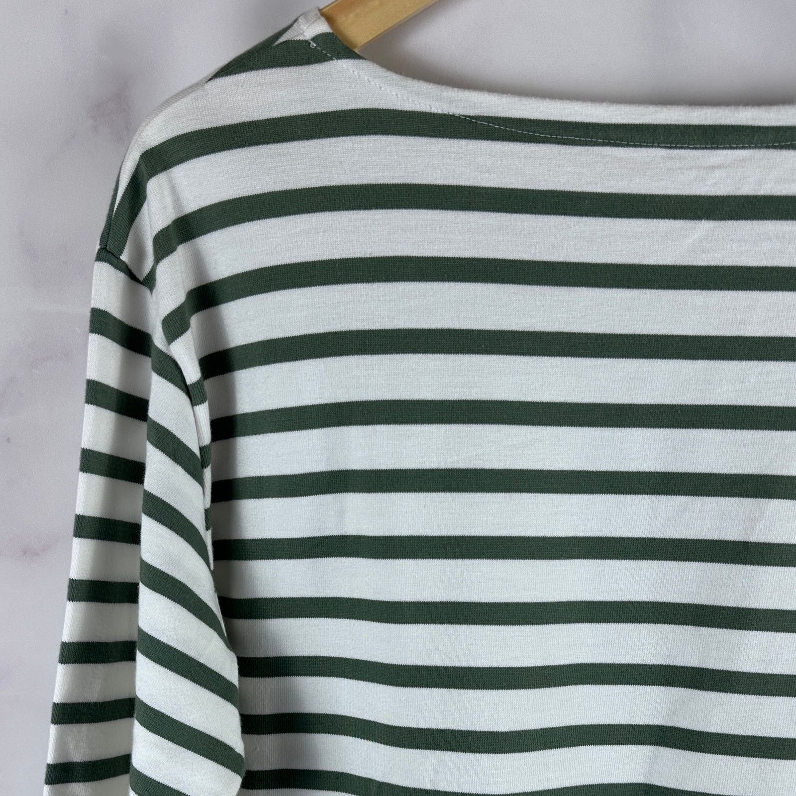 Auralee Iena Green/White Striped Longsleeve Shirt Size S / US 4 / IT 40 - 6 Thumbnail
