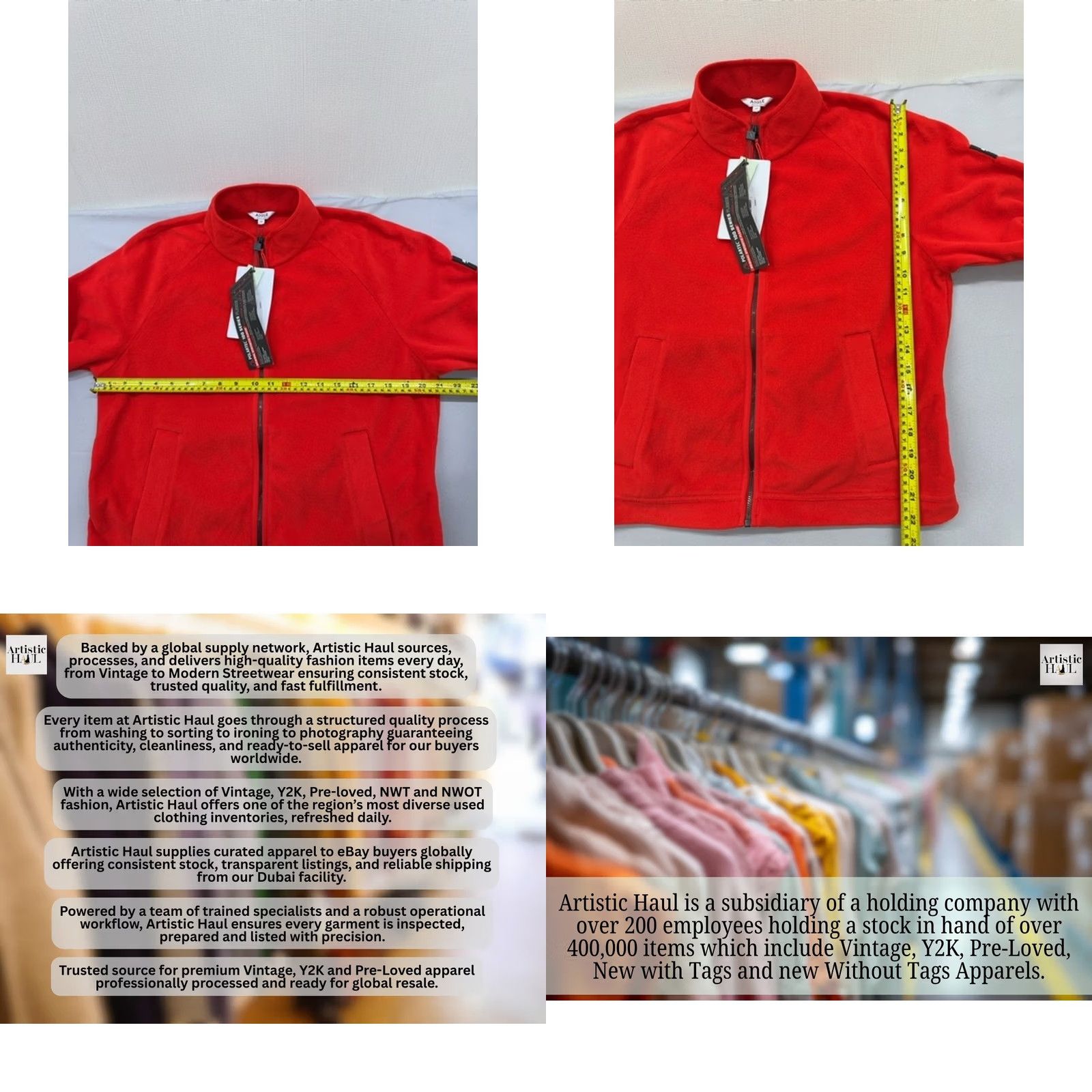 Aigle Aigle Red Fleece Zip Up Jacket High Collar Long Sleeve Unisex - Fleece Jacket, Red, Zip Up, High Collar, Windproof, 10, Teens, Regular Fit Size US M / EU 48-50 / 2 - 8 Thumbnail