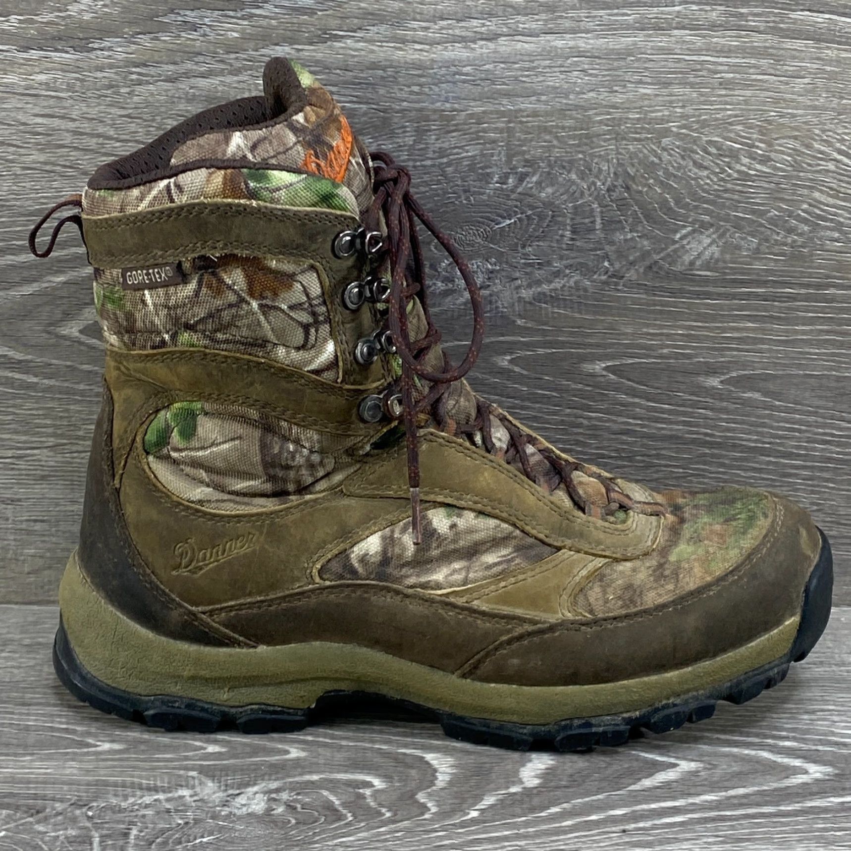 Danner Danner High Ground Mens 8 Brown Camo Real Tree Xtra Gore-Tex Boots Hunting Hiking Winter Gore-Tex Leather Brown Real Tree Xtra Camouflage Mens Boots Size US 8 / EU 41 - 2 Thumbnail