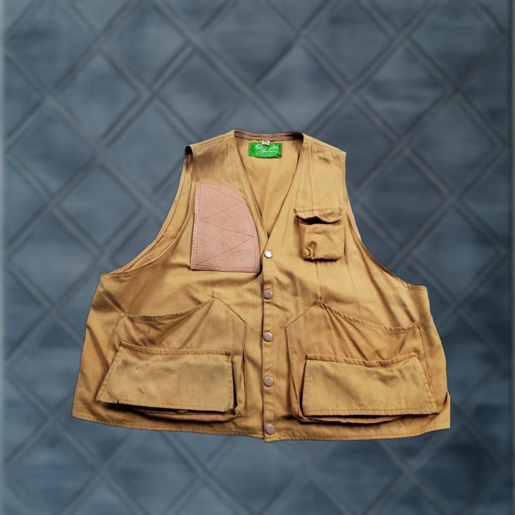 Vintage VINTAGE 60s Pacific Sportswear Hunting Vest XL Mens Brown Shooting Japan Made Size US XL / EU 56 / 4 - 1 Thumbnail