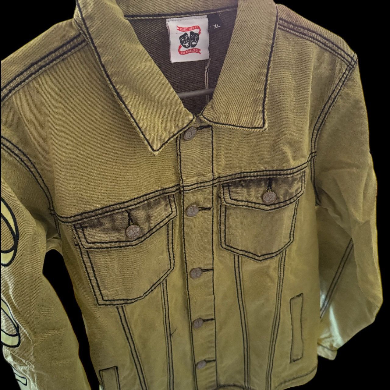 Asaali XL Asaali Cartel Mustard Yellow Stone Wash Denim Jacket Size US XL / EU 56 / 4 - 8 Thumbnail