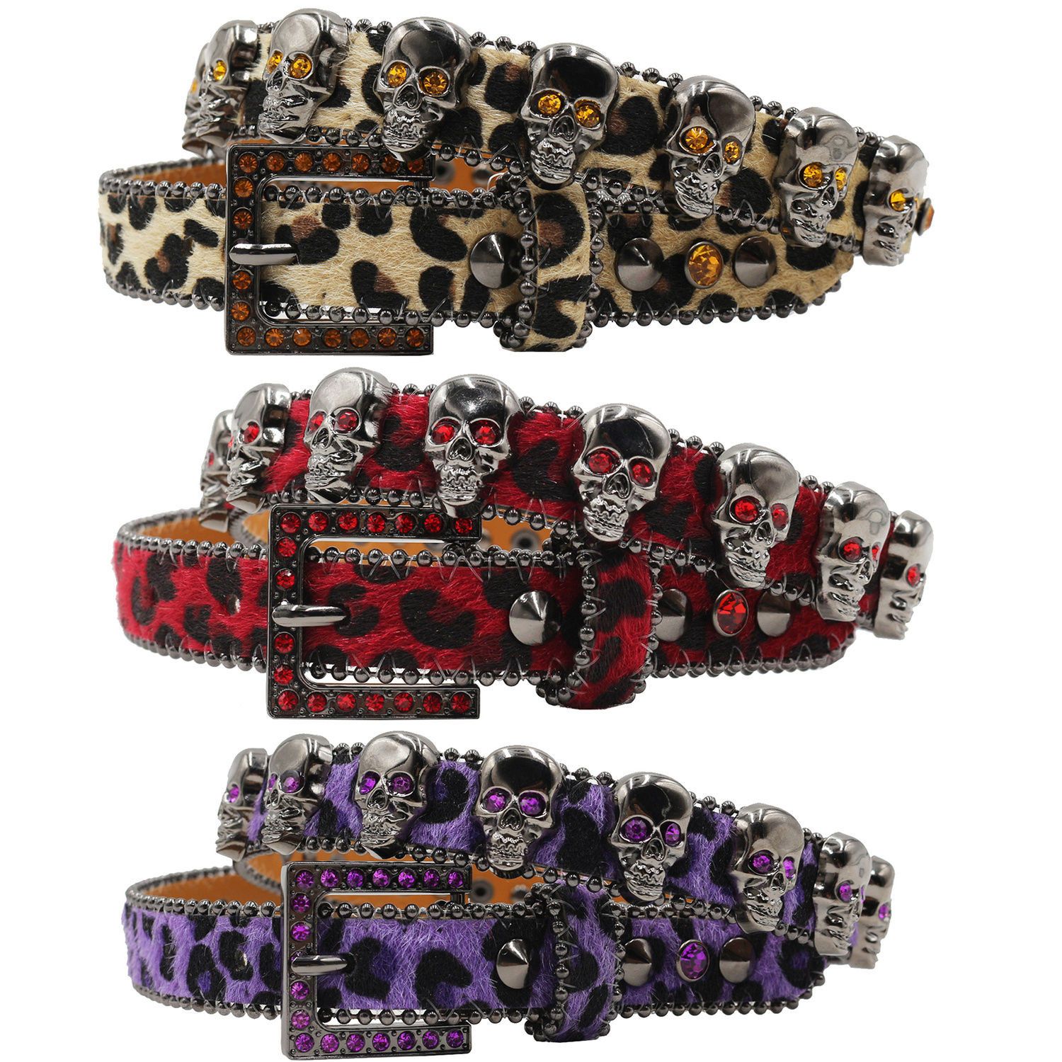 Designer New Trend Vintage Belt Riveted Belts Menswear Accessories Size ONE SIZE - 2 Thumbnail
