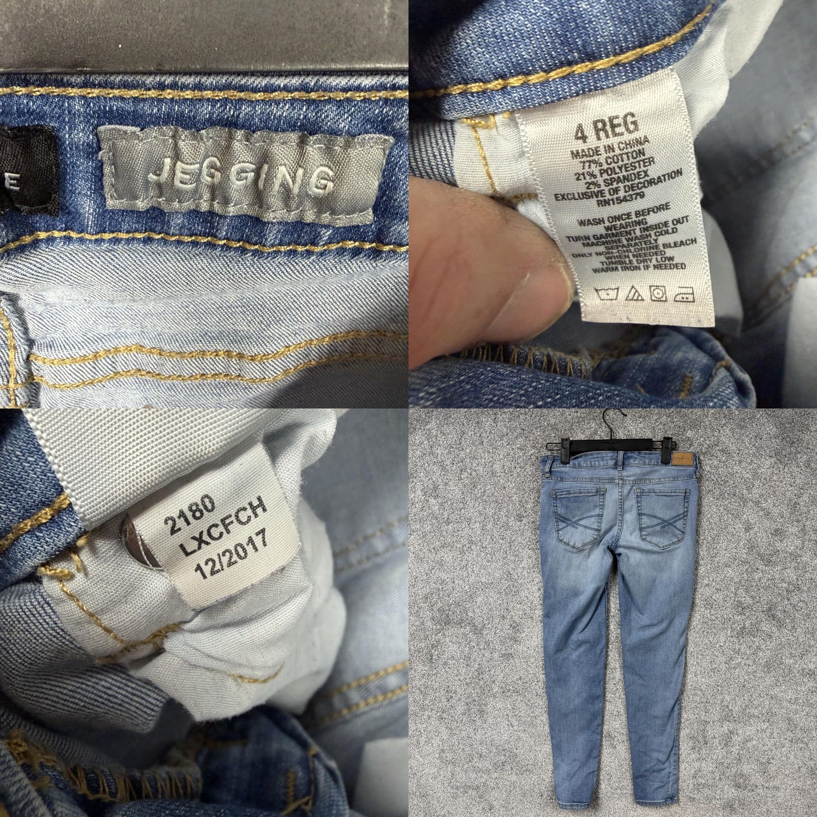 Vintage Aéropostale Jegging Womens 4 Blue Low Denim Skinny Stretch 5-Pocket Zipper Button Inseam 27 Rise 7 Regular Spring Vintage No Men/Women Size 27" / US 4 / IT 40 - 8 Thumbnail
