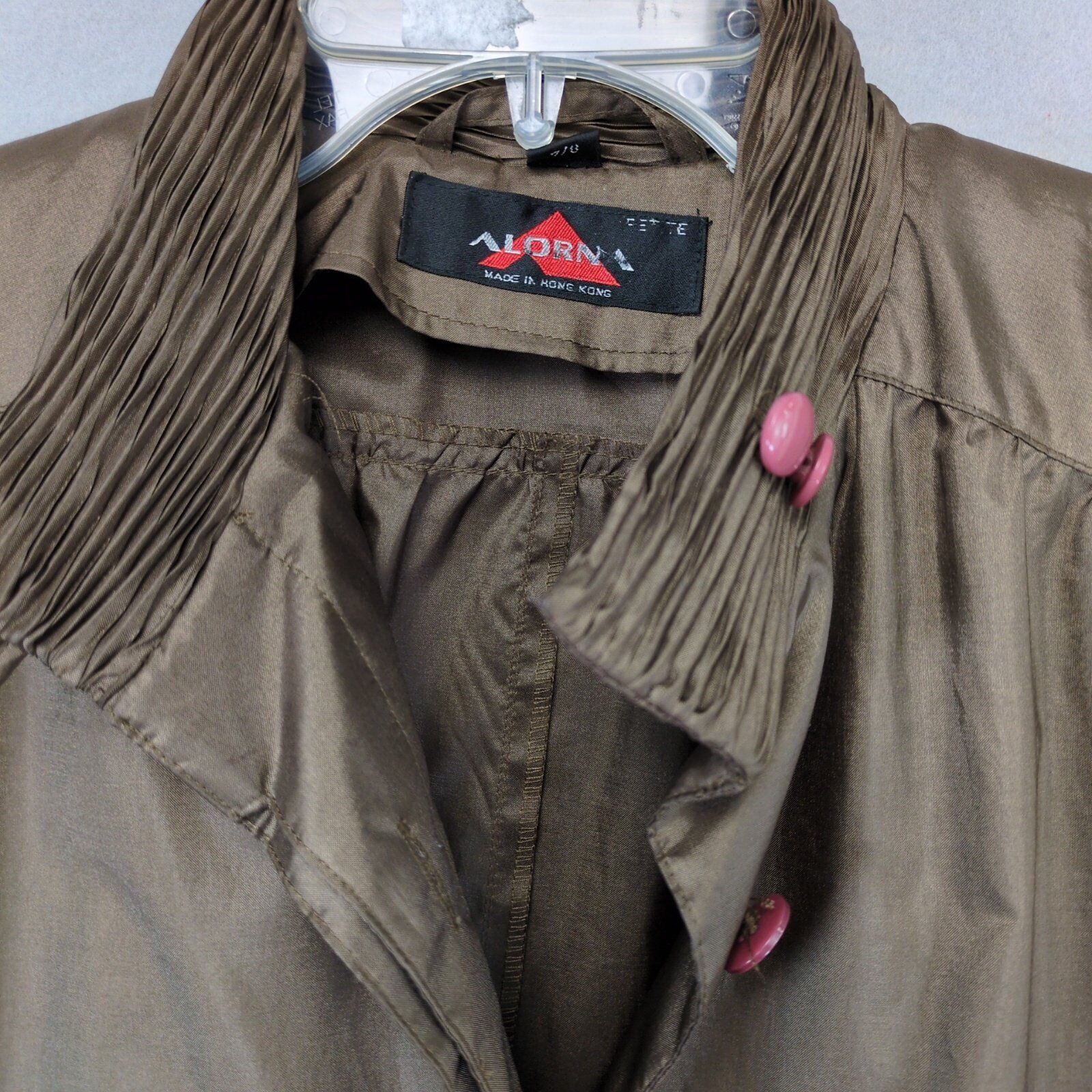 Vintage Alorna Women's 7/8 Classic Brown Rain Trench Coat Jacket Size M / US 6-8 / IT 42-44 - 4 Thumbnail