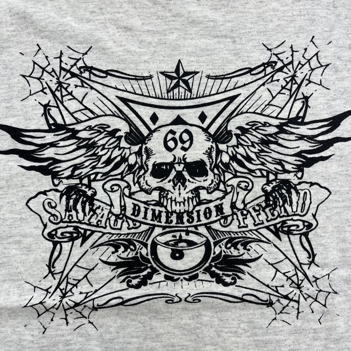 Japanese Brand 2000s Overhead Dimention Skulls Grunge Lgb Style Tee Size US L / EU 52-54 / 3 - 4 Thumbnail