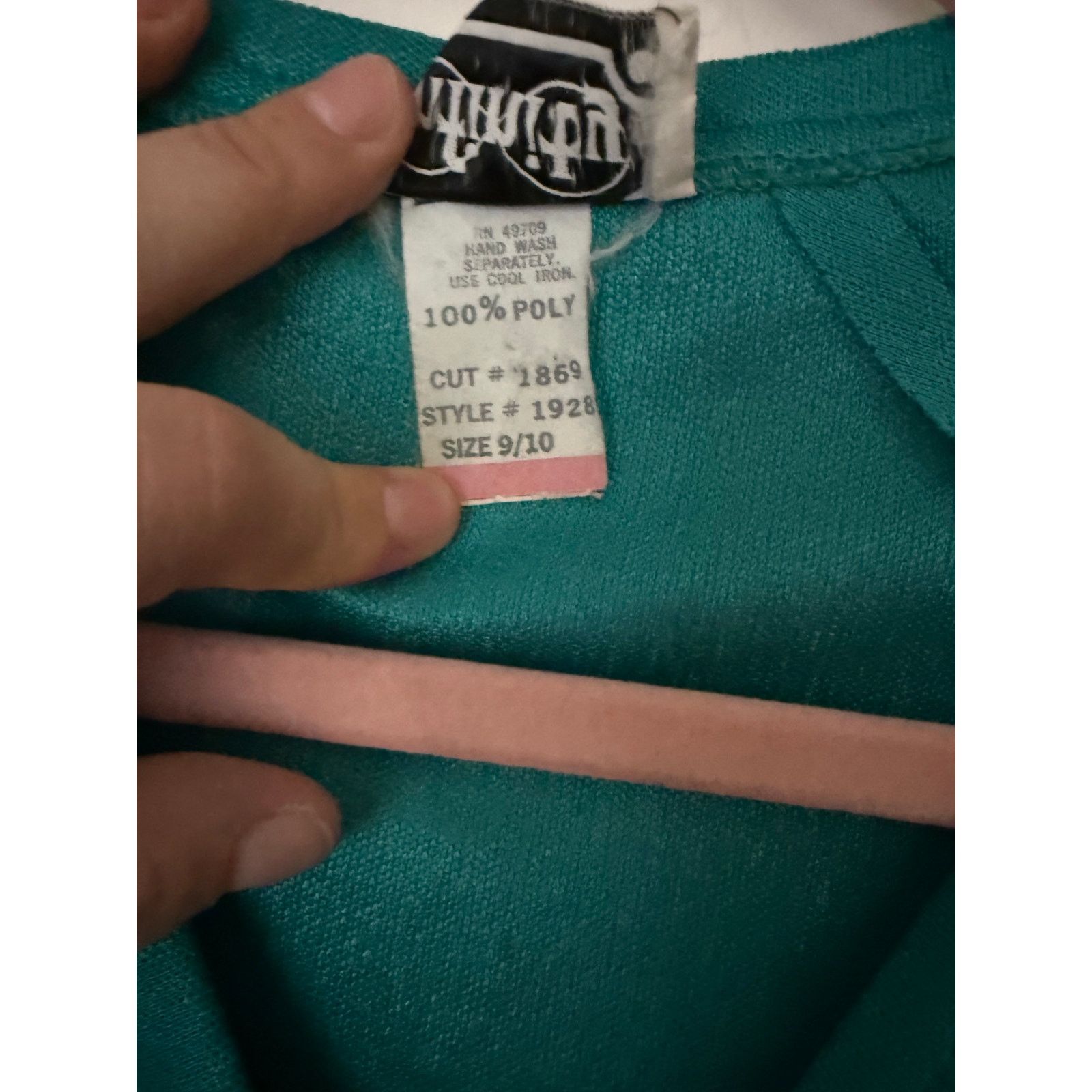Vintage Vintage 70s Teal Green Jump Suit Med Large One Piece Disco Size 32" / US 10 / IT 46 - 7 Thumbnail