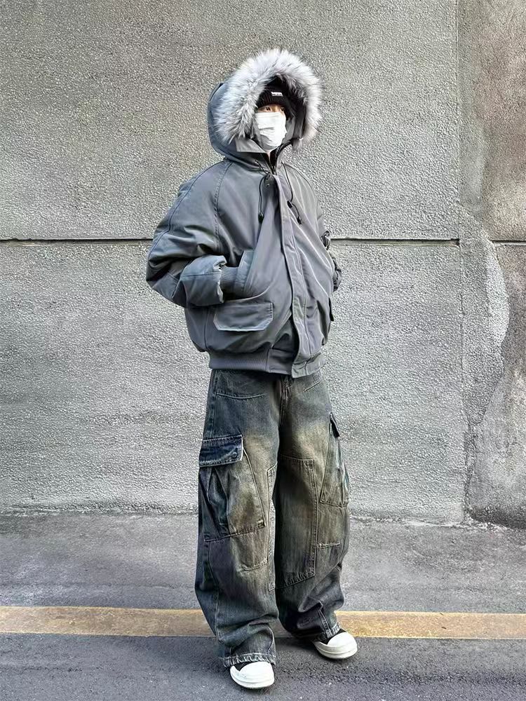 Designer × Jean × Vintage Heavyweight Multi-Pocket Machete Street Aged Jeans Size US 34 / EU 50 - 5 Thumbnail