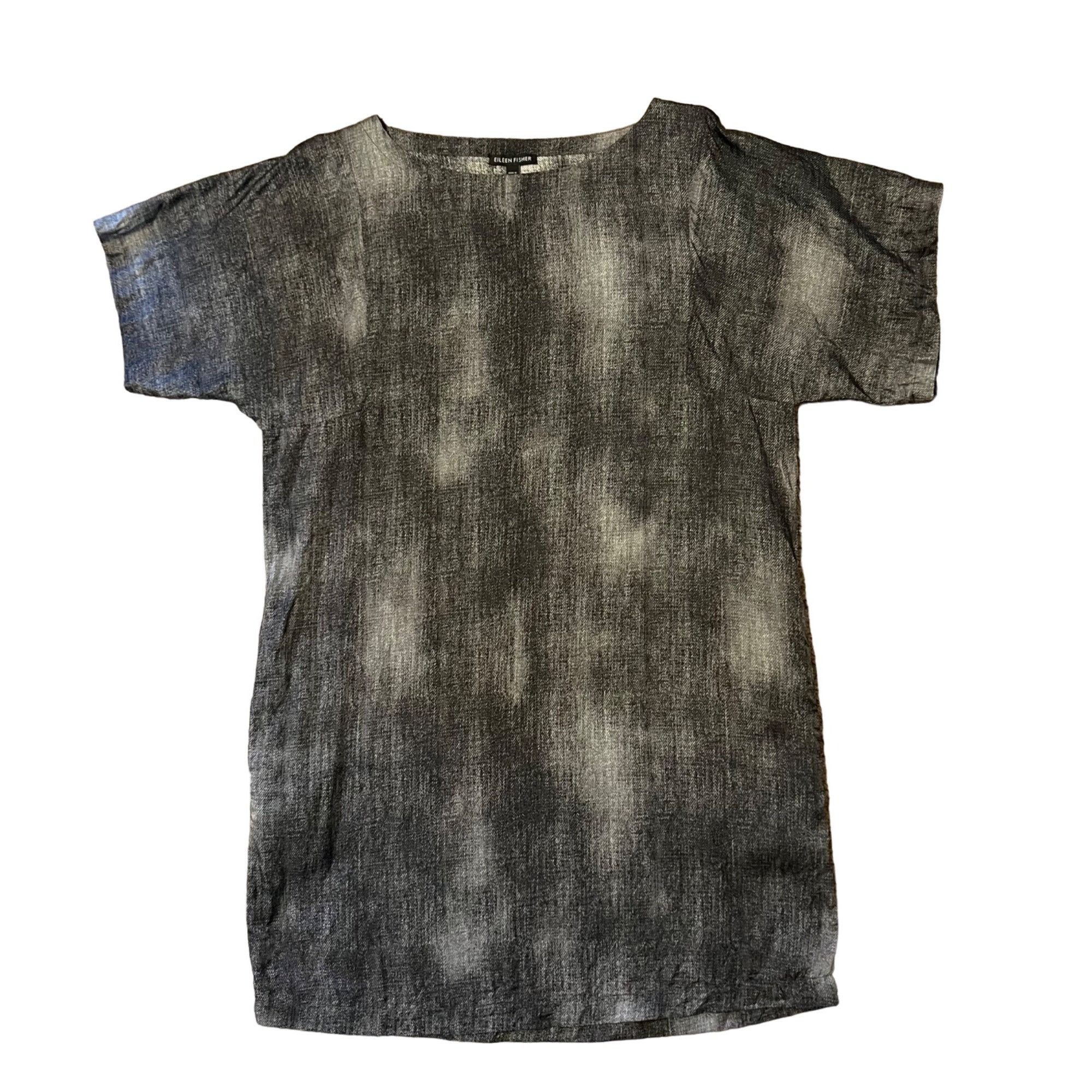 Eileen Fisher $348 Eileen Fisher S Kimono Sleeve Mini Print Shift Dress Si Size S / US 4 / IT 40 - 2 Thumbnail