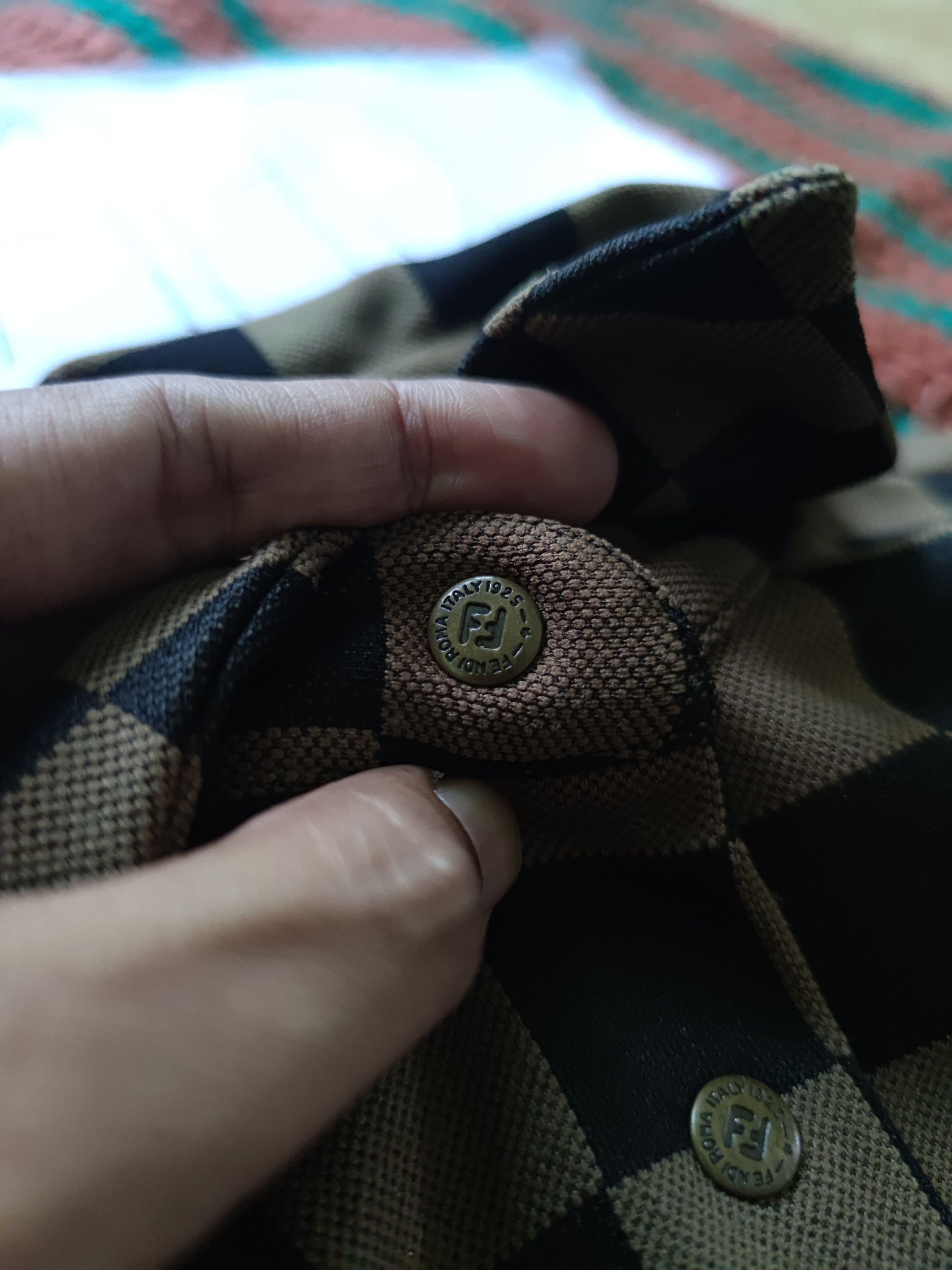 Fendi FENDI Checkered Button Shirt Made in Italy Size 38 Size M / US 6-8 / IT 42-44 - 5 Thumbnail