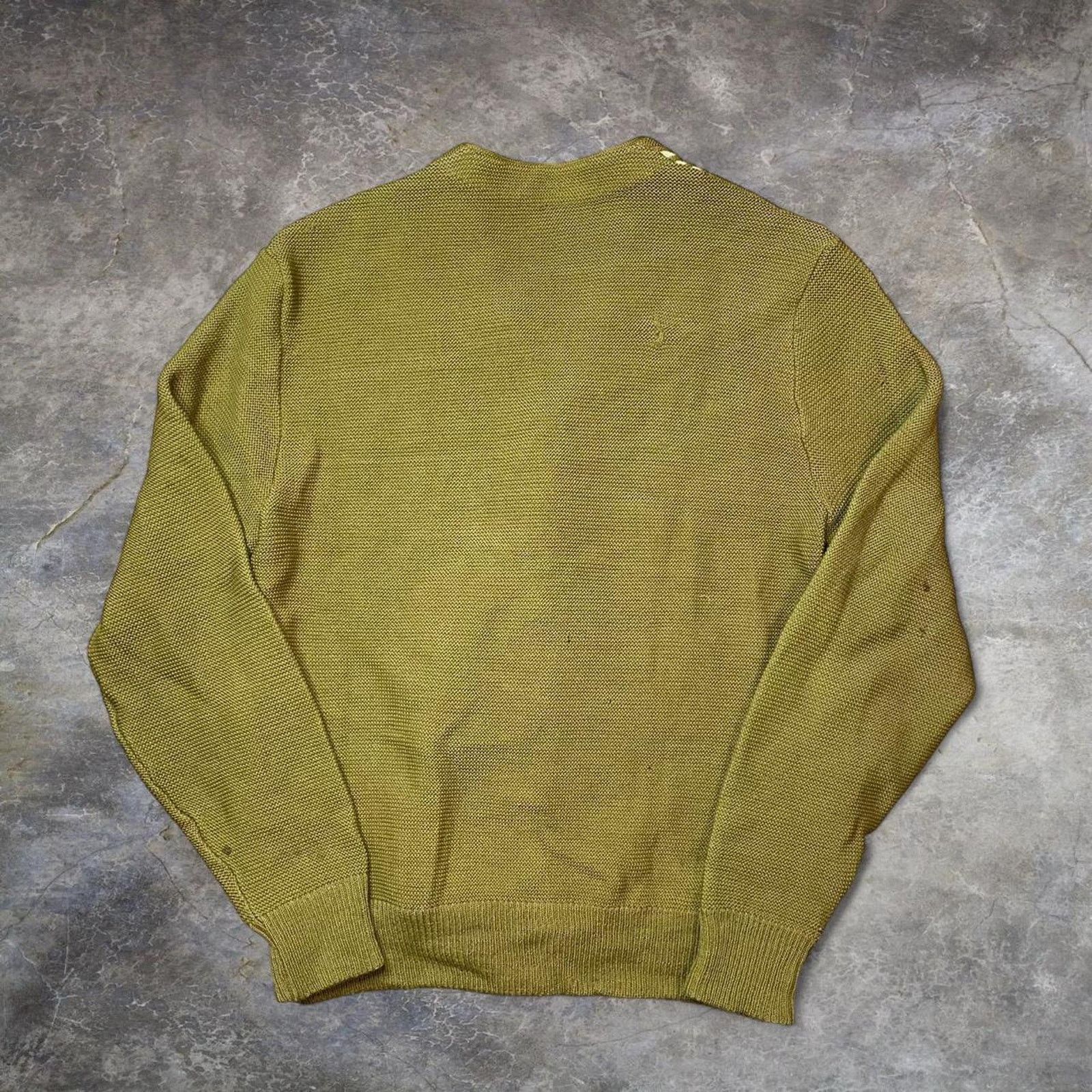 Other Unbranded olive green vintage 60s Cardigan Size US M / EU 48-50 / 2 - 7 Thumbnail