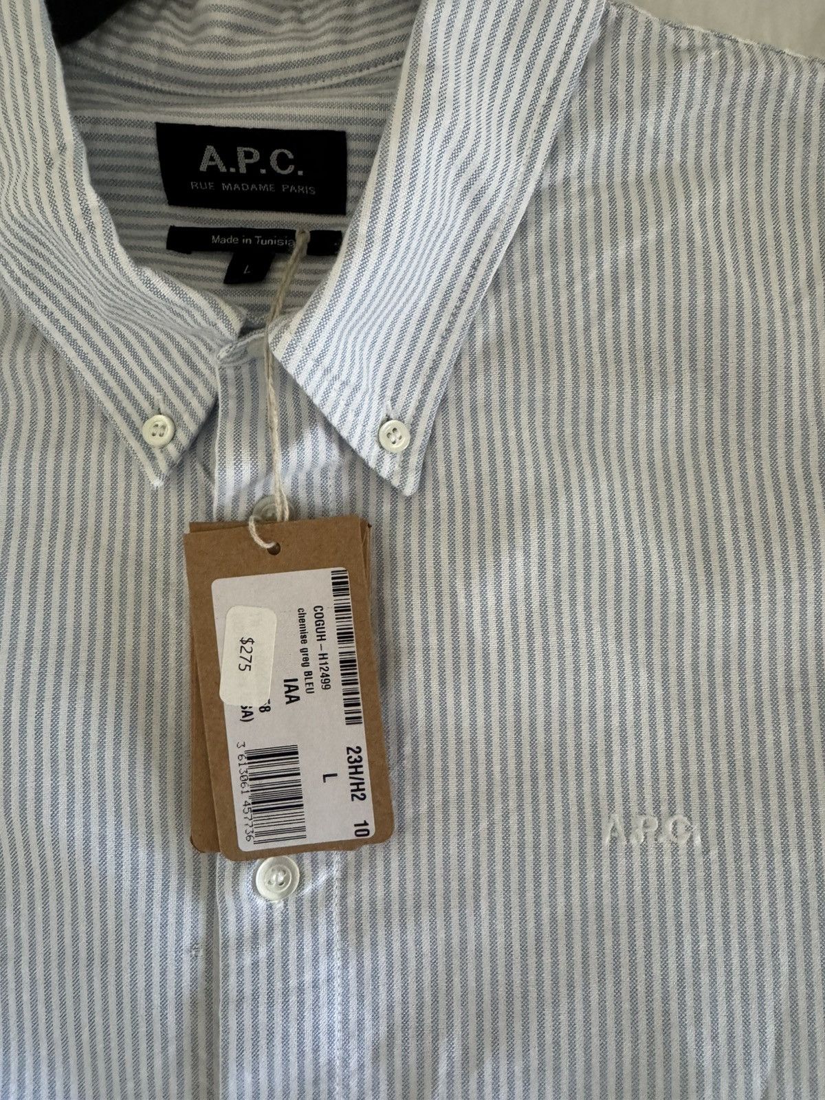 A.P.C. Chemise Greg Bleu Shirt Size US L / EU 52-54 / 3 - 3 Thumbnail