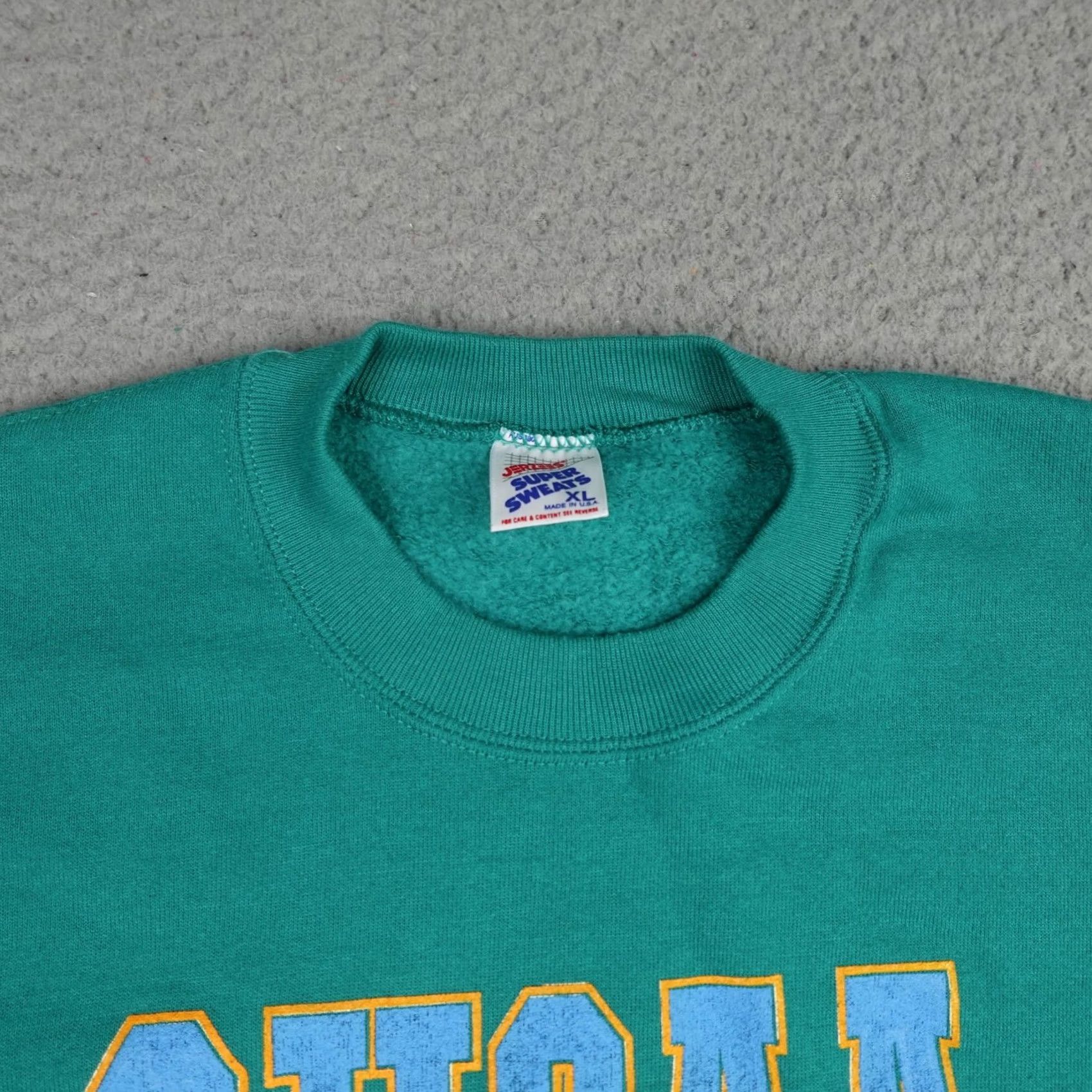 Jerzees VINTAGE Jerzees Sweatshirt Mens XL 1993 State Cross Country Championships Green 90s Cotton Polyester Fleece Graphic Print Pullover Crew Neck Ragged? Size US XL / EU 56 / 4 - 5 Thumbnail