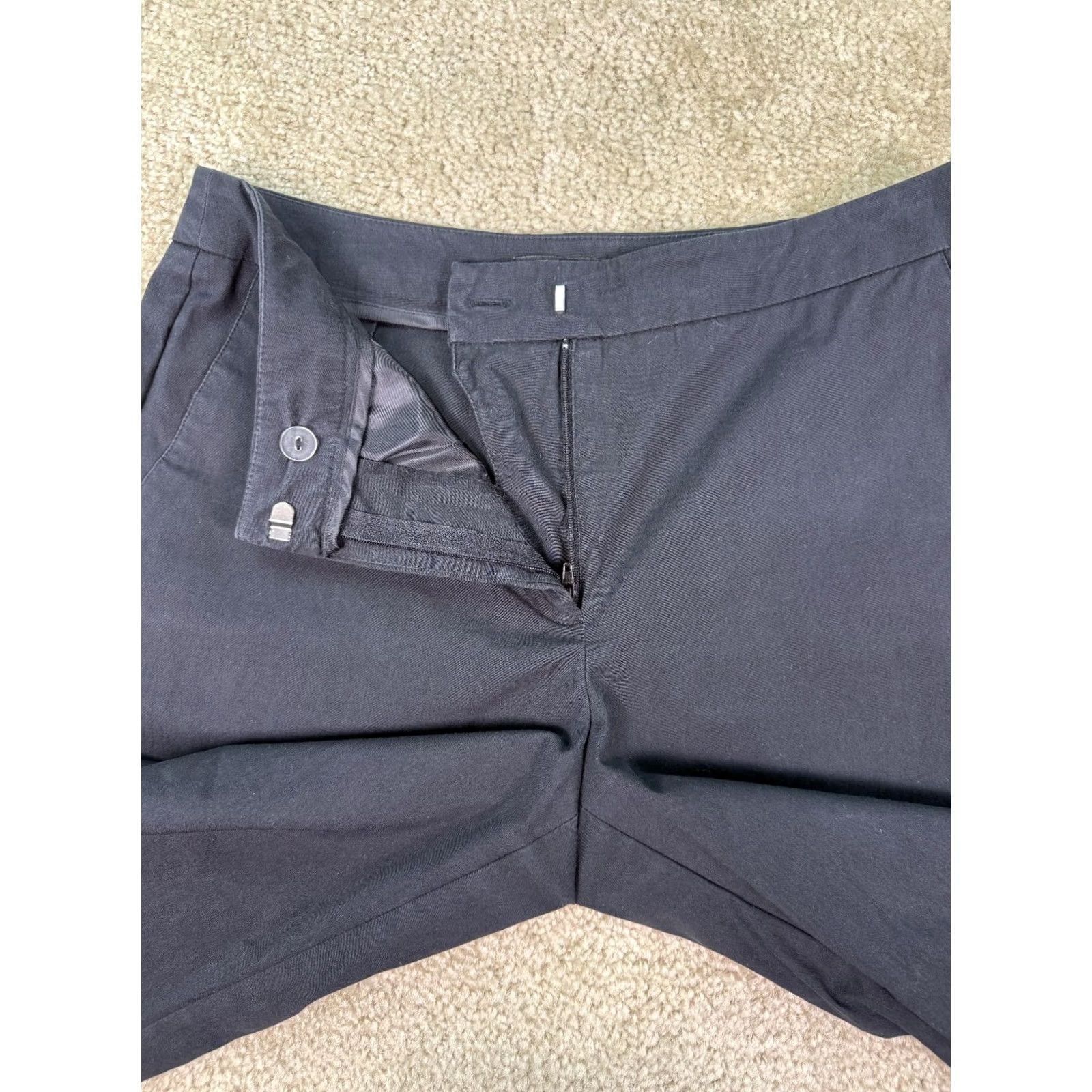 Vintage New York Company Women Pants Black Cropped Wide Leg Career Trousers Size 4 90s Size 27" / US 4 / IT 40 - 3 Thumbnail