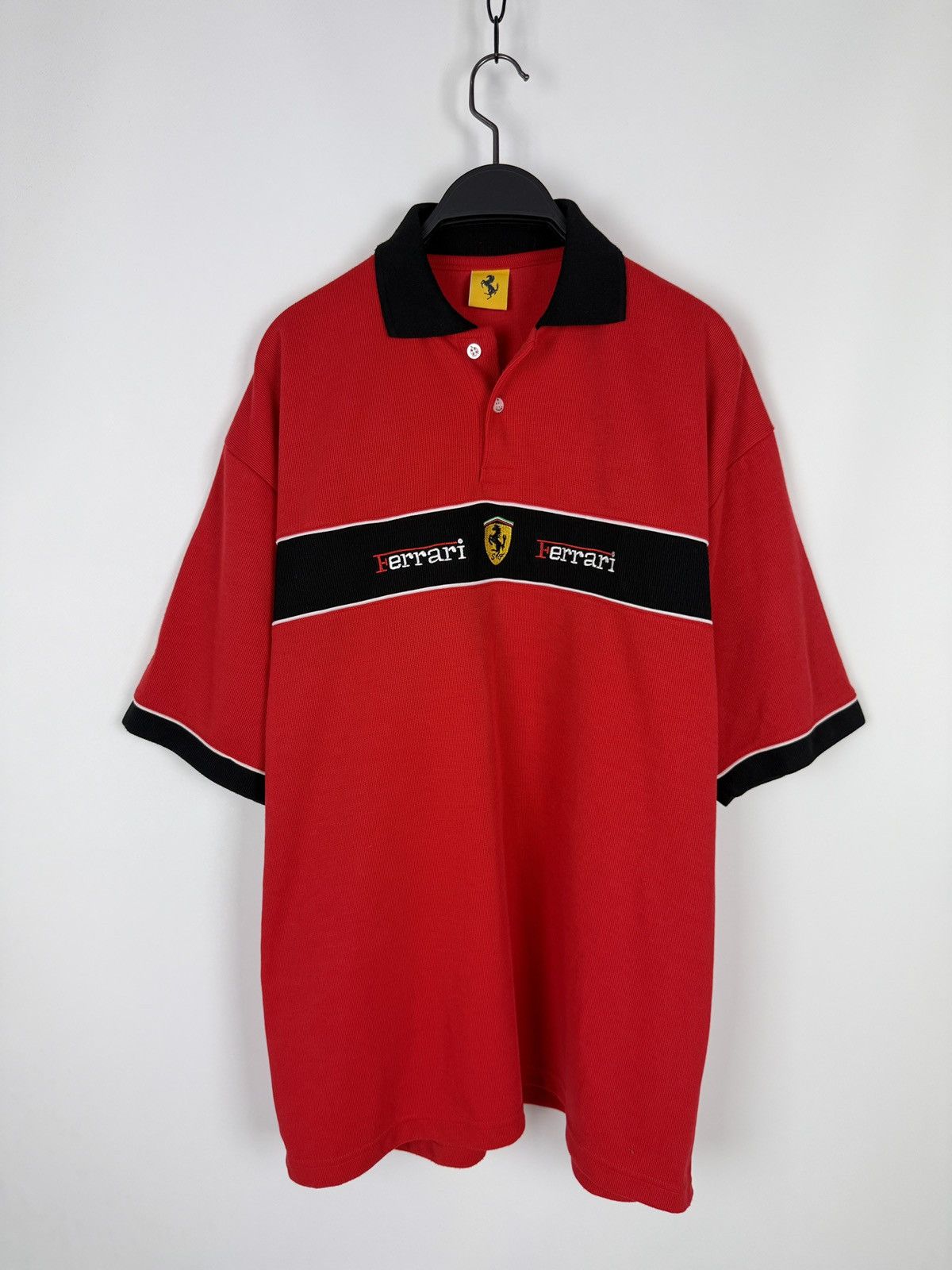 Ferrari 1996 Ferrari Michael Schumacher Formula Uno Logo Polo Shirt Size US XL / EU 56 / 4 - 1 Thumbnail