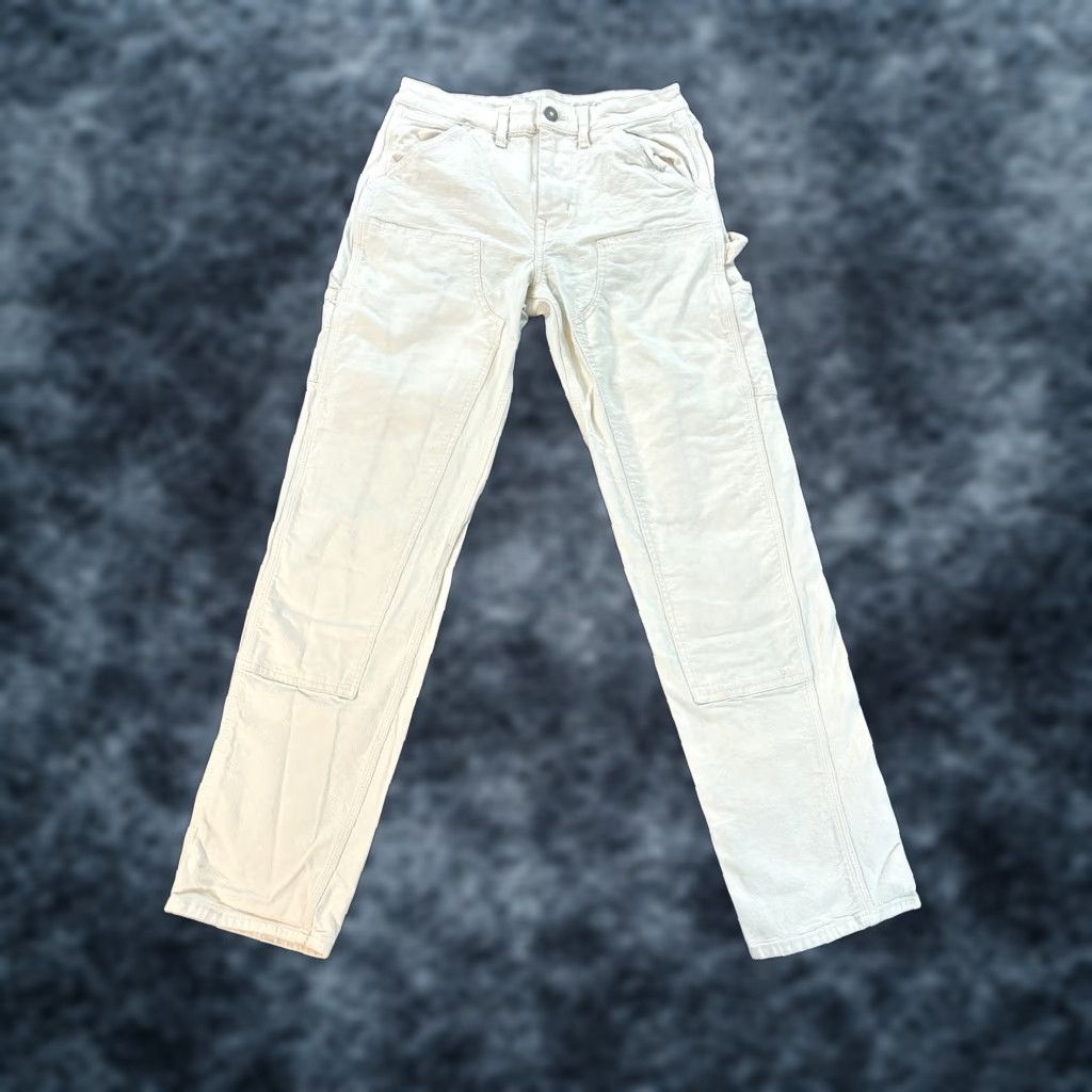 Vintage VINTAGE American eagle Carpenter Pants White 29x29 Workwear Mens 29 Tan Canvas Loose Flex Double Knee Relaxed Modern? Size US 29 - 1 Thumbnail