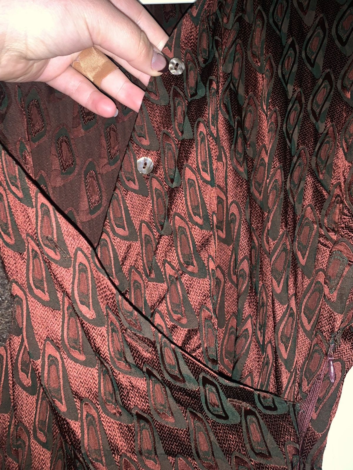 Jean Paul Gaultier Jean Paul Gaultier Evening Dress in Burgundy and Deep Green Size L / US 10 / IT 46 - 5 Thumbnail