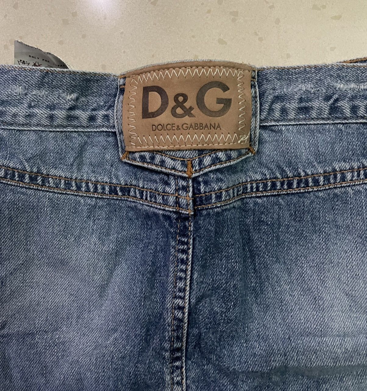 Dolce & Gabbana Dolce & Gabbana Distressed Denim Mini Skirt. Size 26" / US 2 / IT 38 - 3 Thumbnail