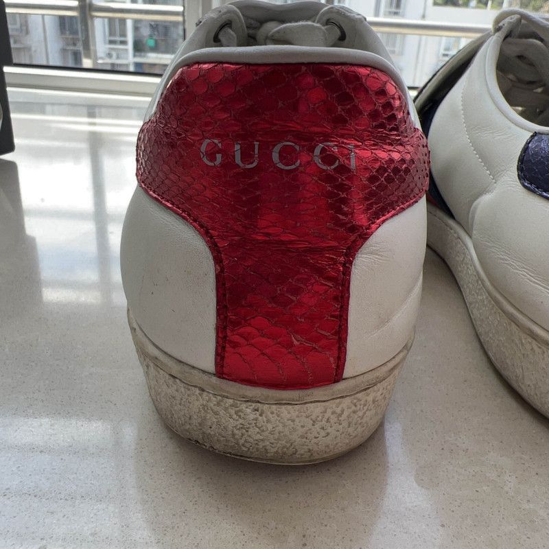 Gucci Gucci ACE Leather Fashion Sneakers for Women - Size US 8.5 / IT 38.5 - 8 Thumbnail