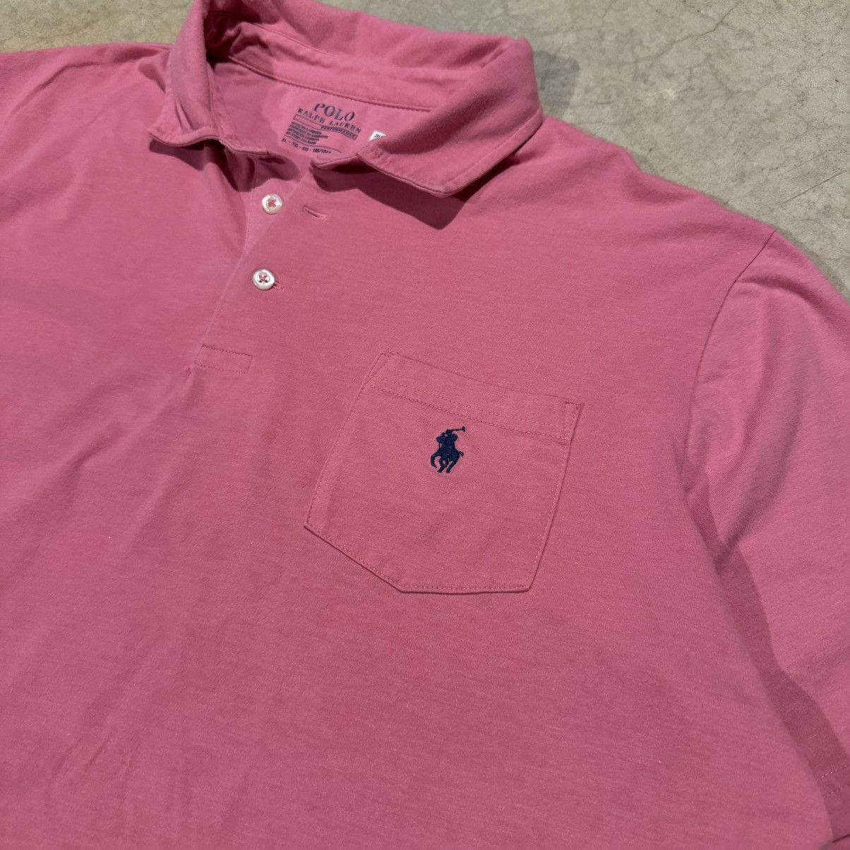 Polo Ralph Lauren Vtg Polo Ralph Lauren Pink Pony Pocket Polo Shirt Kanye Y2K Size US XL / EU 56 / 4 - 2 Thumbnail