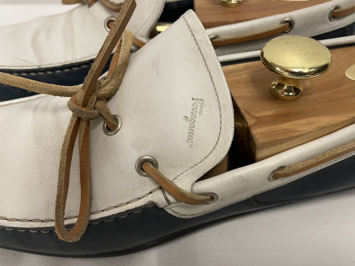 Salvatore Ferragamo Colorblock Boat Shoe Driver Size US 9.5 / EU 42-43 - 3 Thumbnail