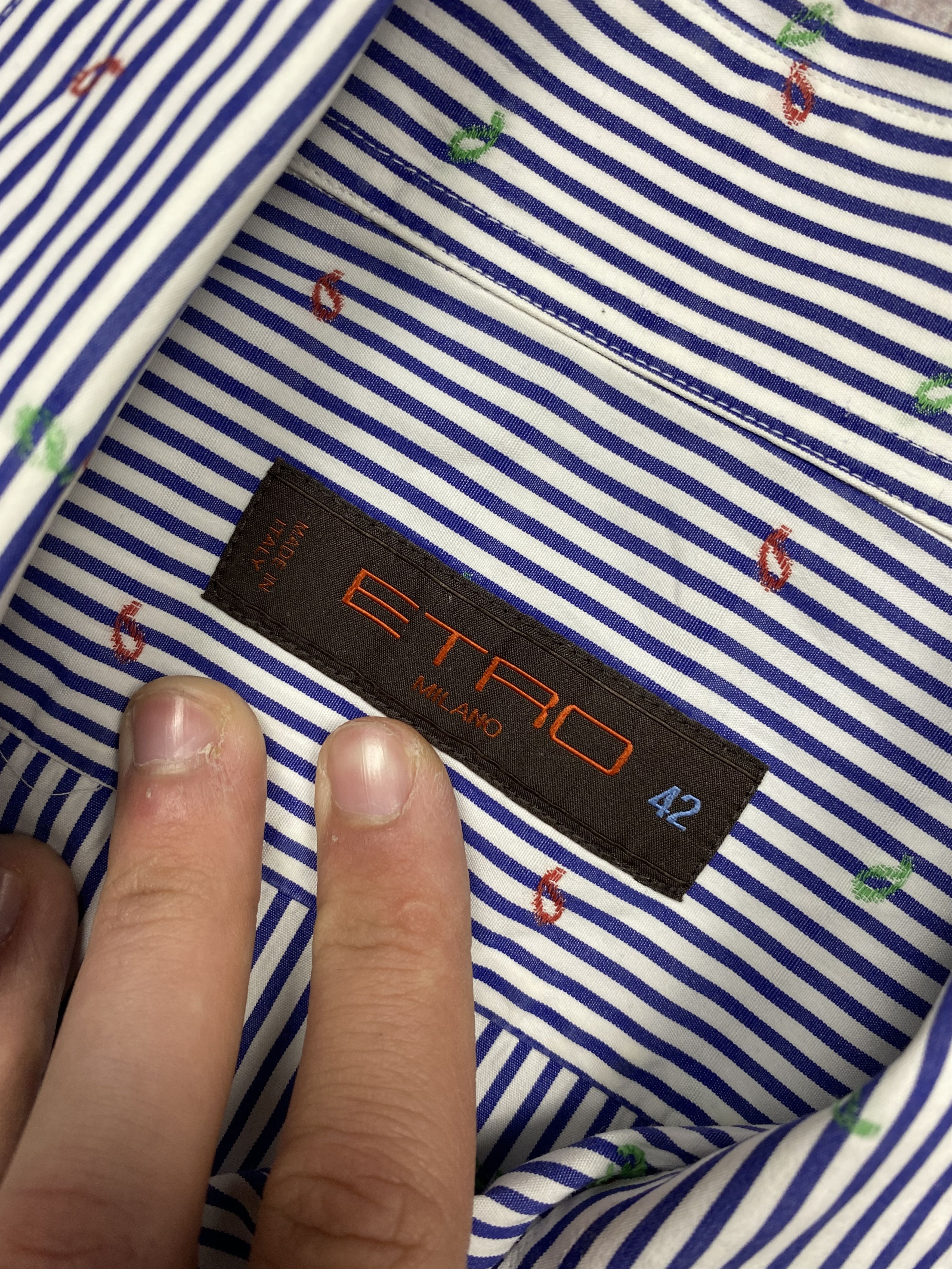 Etro × Vintage Etro Vintage Mens Long Sleeve Shirt Size US L / EU 52-54 / 3 - 4 Thumbnail