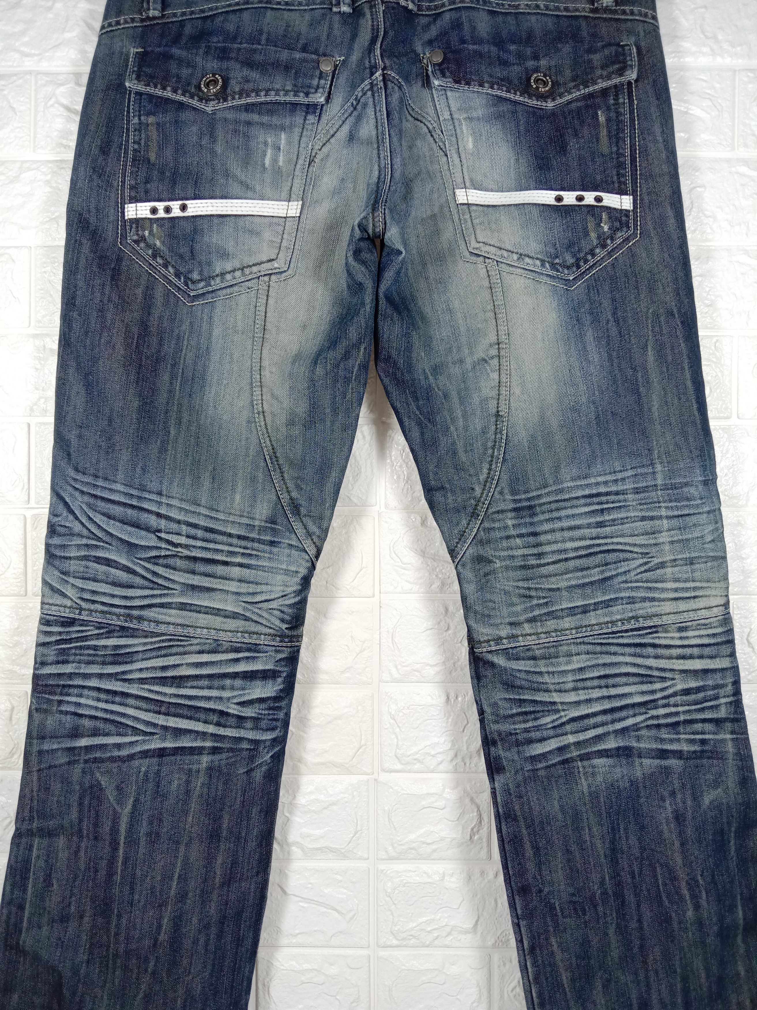 Japanese Brand Vintage Japanese Benzini Multi Pocket Buckle Back Jeans Size US 32 / EU 48 - 7 Thumbnail