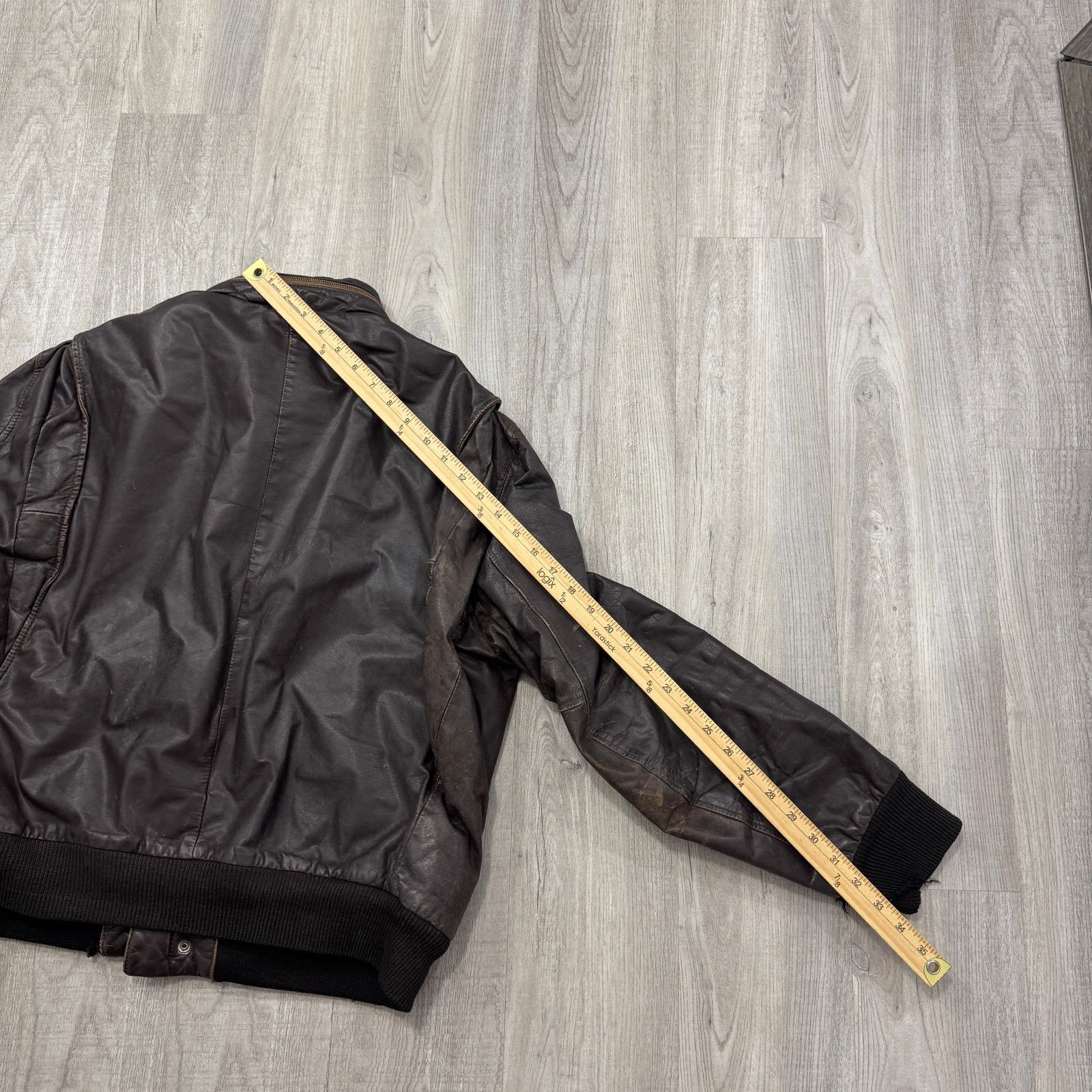 Vintage Vintage Hudson's Men's Store Leather Jacket Mens 44 Large Size US L / EU 52-54 / 3 - 11 Thumbnail
