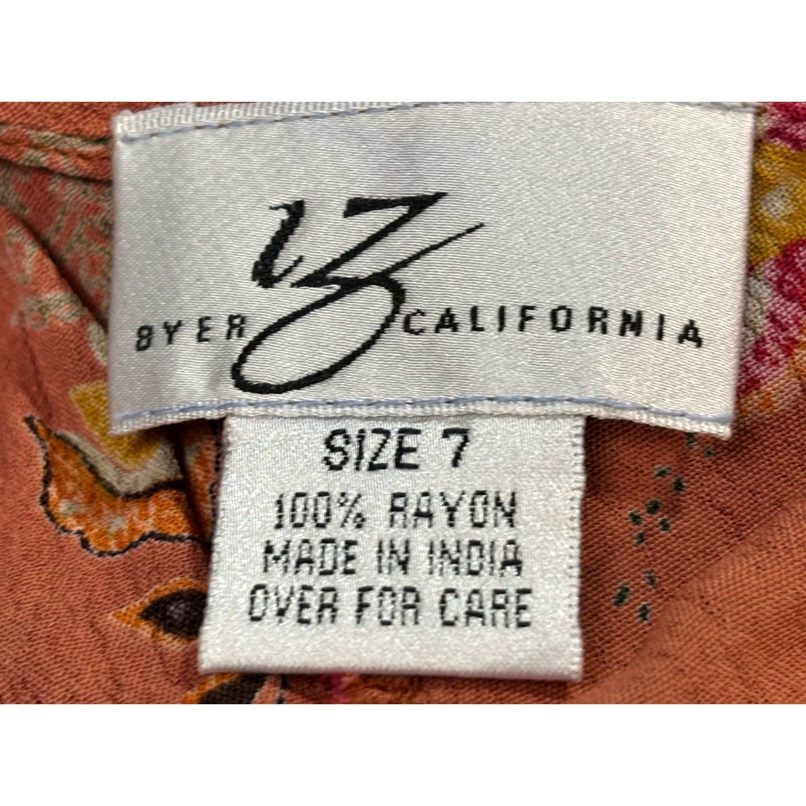 Vintage VINTAGE Iz Byer Slip Dress Midi 7 Floral Forest Fairy Brown High Lo Women's Dress 2000s Grunge Spring Summer Fall Sleeveless Square Neck Size M / US 6-8 / IT 42-44 - 7 Thumbnail