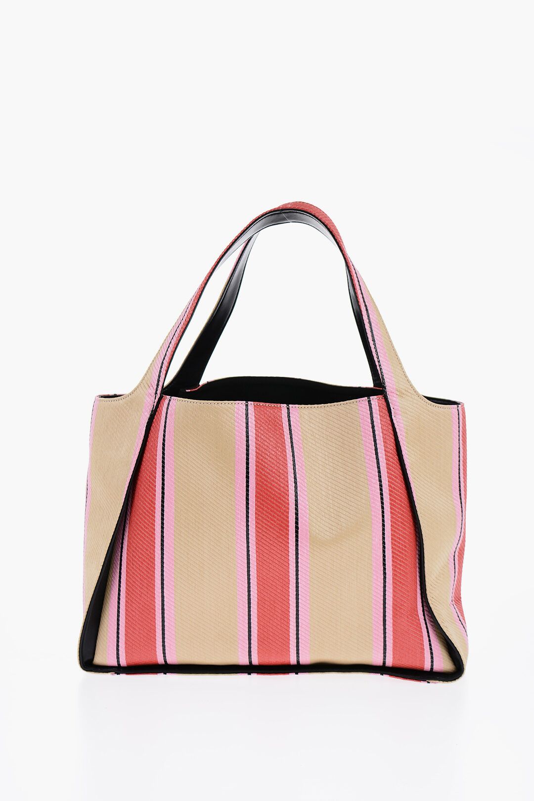 Stella McCartney og1mm0824 Size: OS / Striped Raffia Tote Bag in Multicolor Size ONE SIZE - 3 Thumbnail