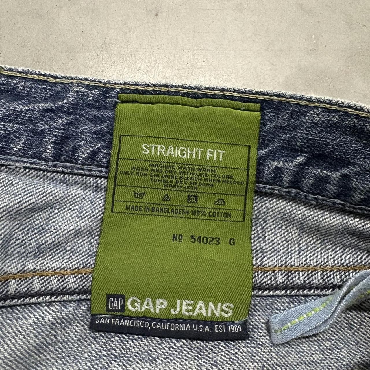 Gap Vintage Y2K/2000s Baggy Wideleg Gap 1969 Vintage Medium wash Denim Jeans! Size US 38 / EU 54 - 7 Thumbnail