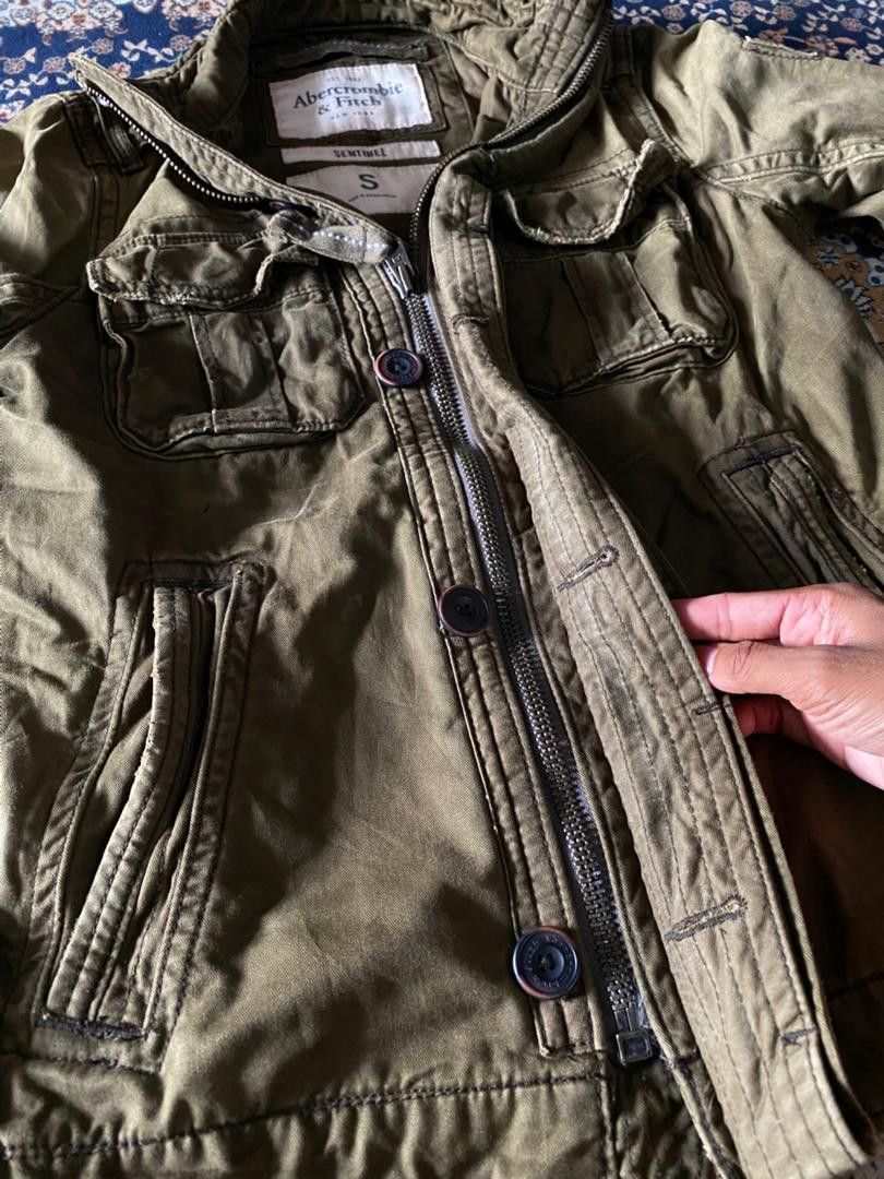 Vintage Abercrombie Fitch Military Jacket Zipper Up Size US S / EU 44-46 / 1 - 6 Thumbnail