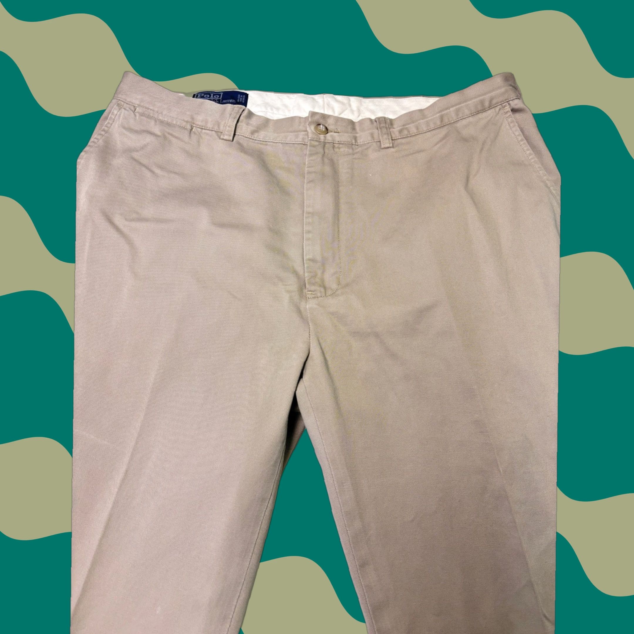 Polo Ralph Lauren VINTAGE Polo Ralph Lauren Prospect Pant Chino Khaki Mens 38x32 Cotton Size US M / EU 48-50 / 2 - 1 Thumbnail