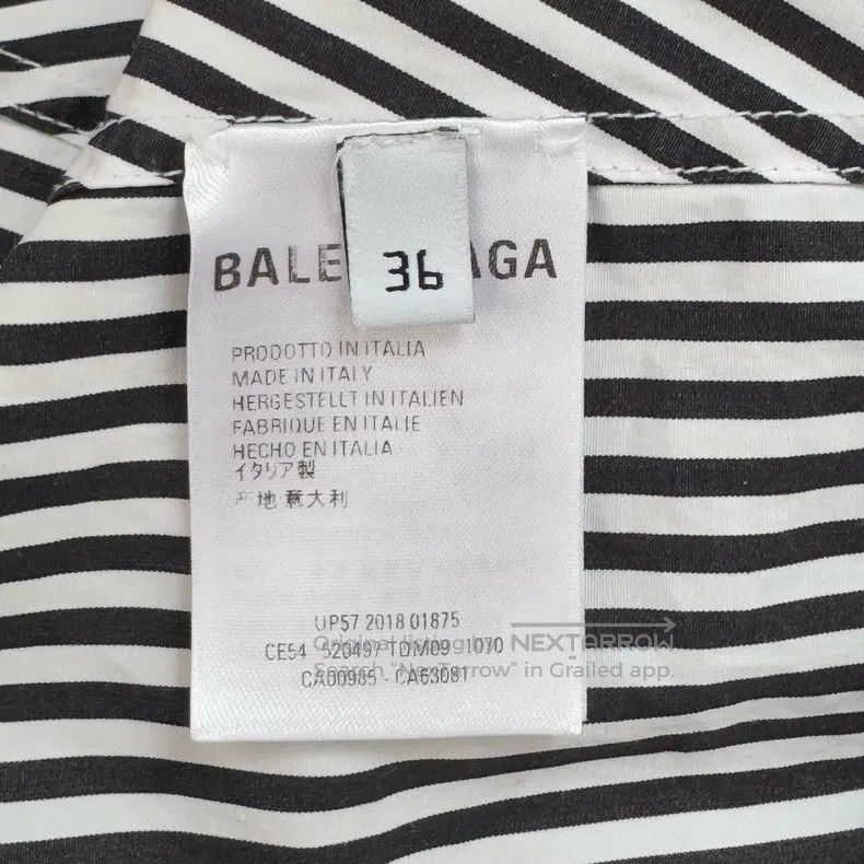 Balenciaga Balenciaga Back Letter Logo Striped Shirt Size XS / US 0-2 / IT 36-38 - 4 Thumbnail