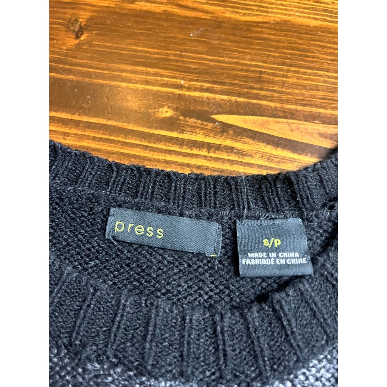 Vintage Press Sweater, Women's Small, Black, Pullover, Round Neck, Regular Fit, Casual, Long Sleeve, Sweatshirt? Size S / US 4 / IT 40 - 6 Thumbnail