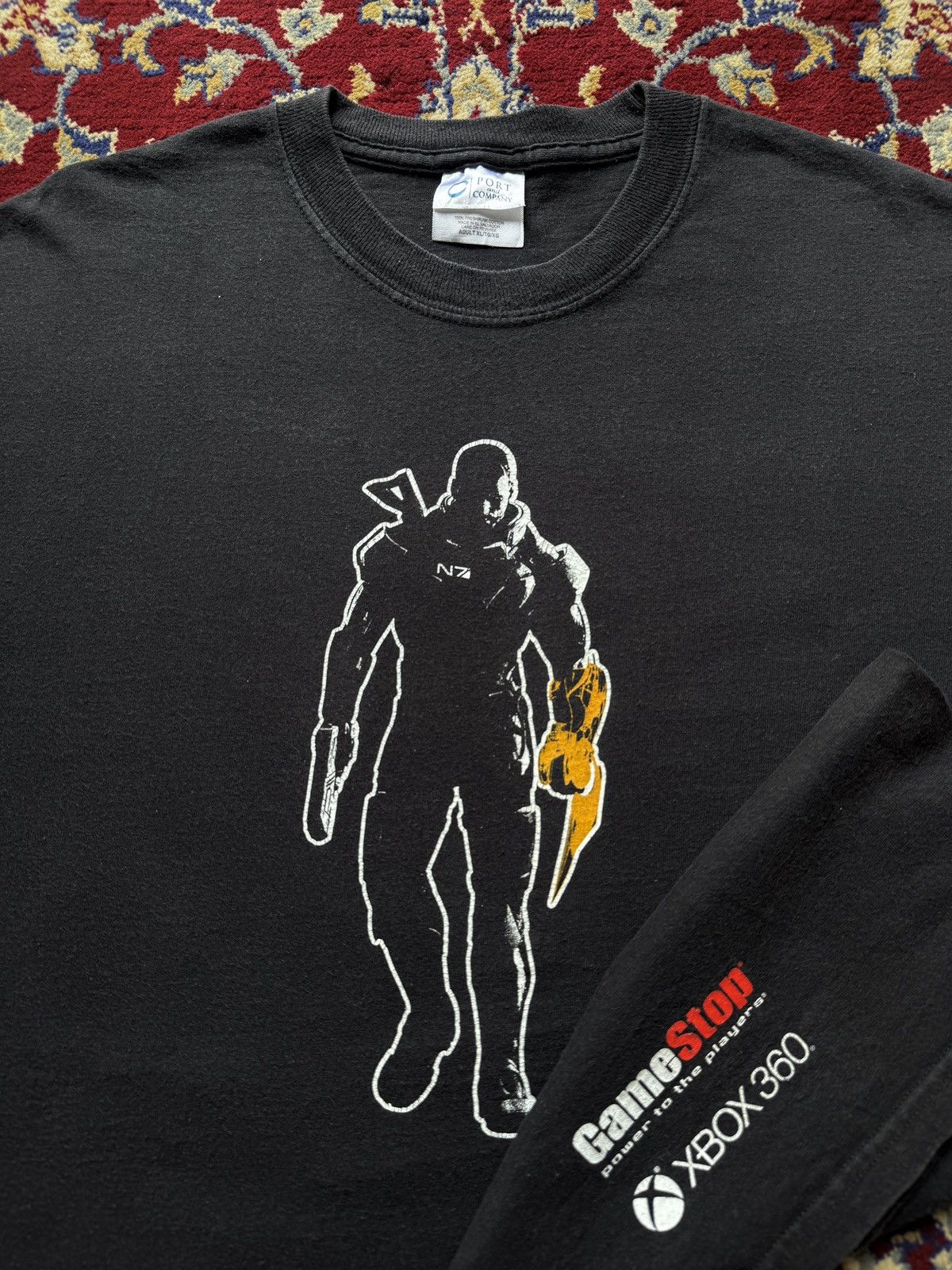 Playstation Vintage 2012 Mass Effect 3 N7 Xbox 360 video game promo tee Size US XL / EU 56 / 4 - 1 Thumbnail